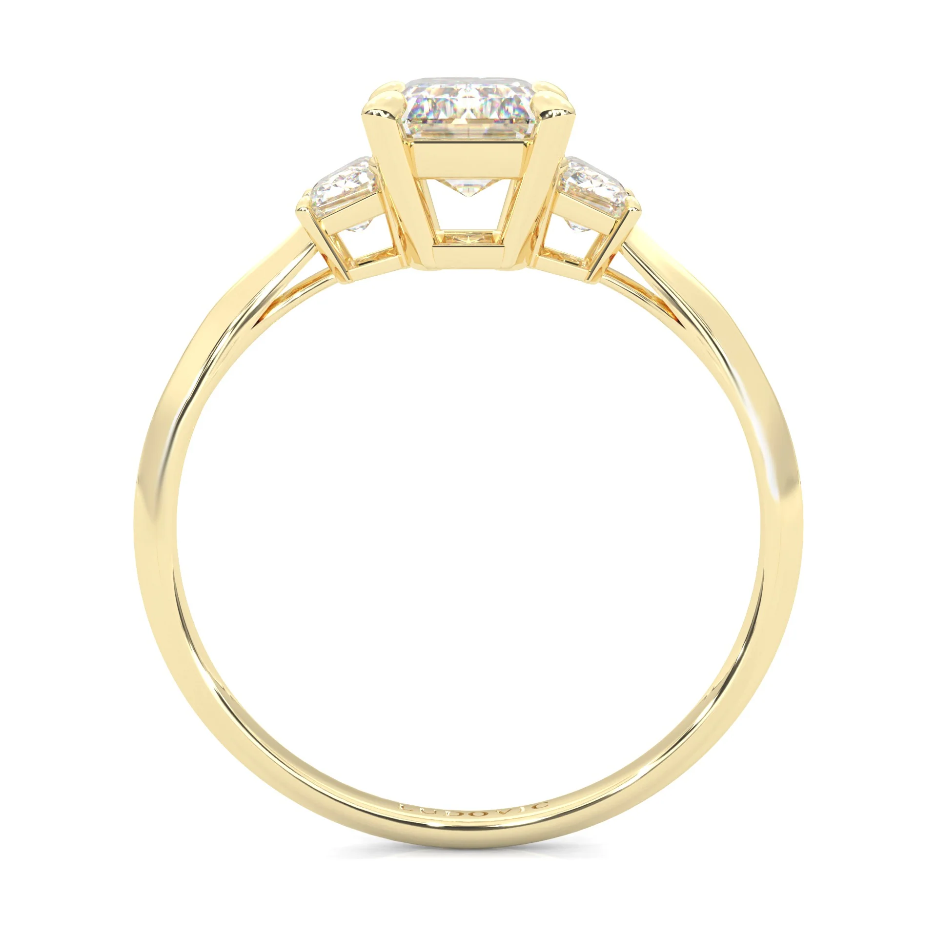l'Amulette Stupéfiante Moissanite Engagement Ring ( Yellow Gold 14K ) - Image 5