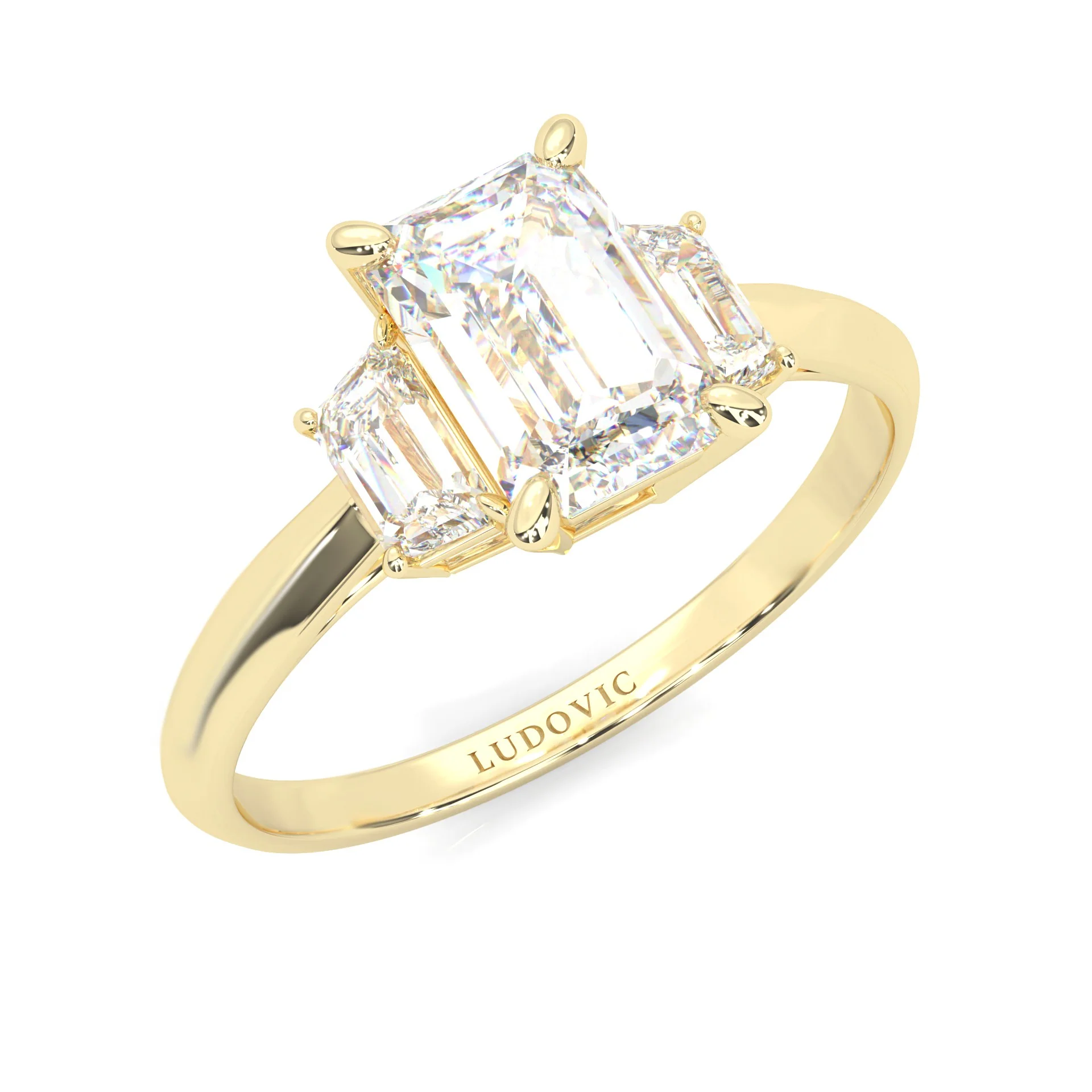 l'Amulette Stupéfiante Moissanite Engagement Ring ( Yellow Gold 14K ) - Image 6