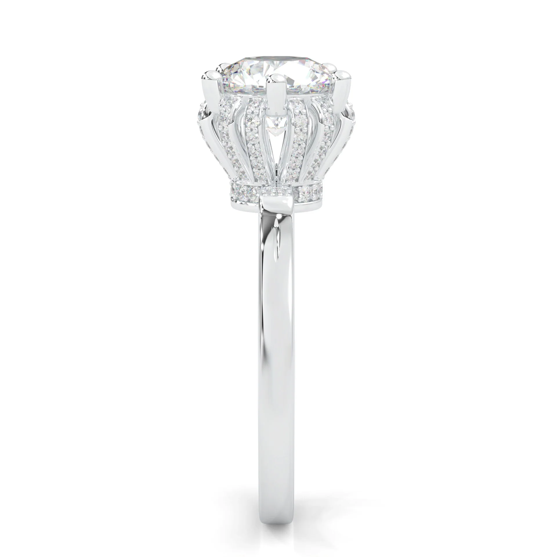 le Collier Lunaire Moissanite Engagement Ring (14k Solid Gold) - Image 3