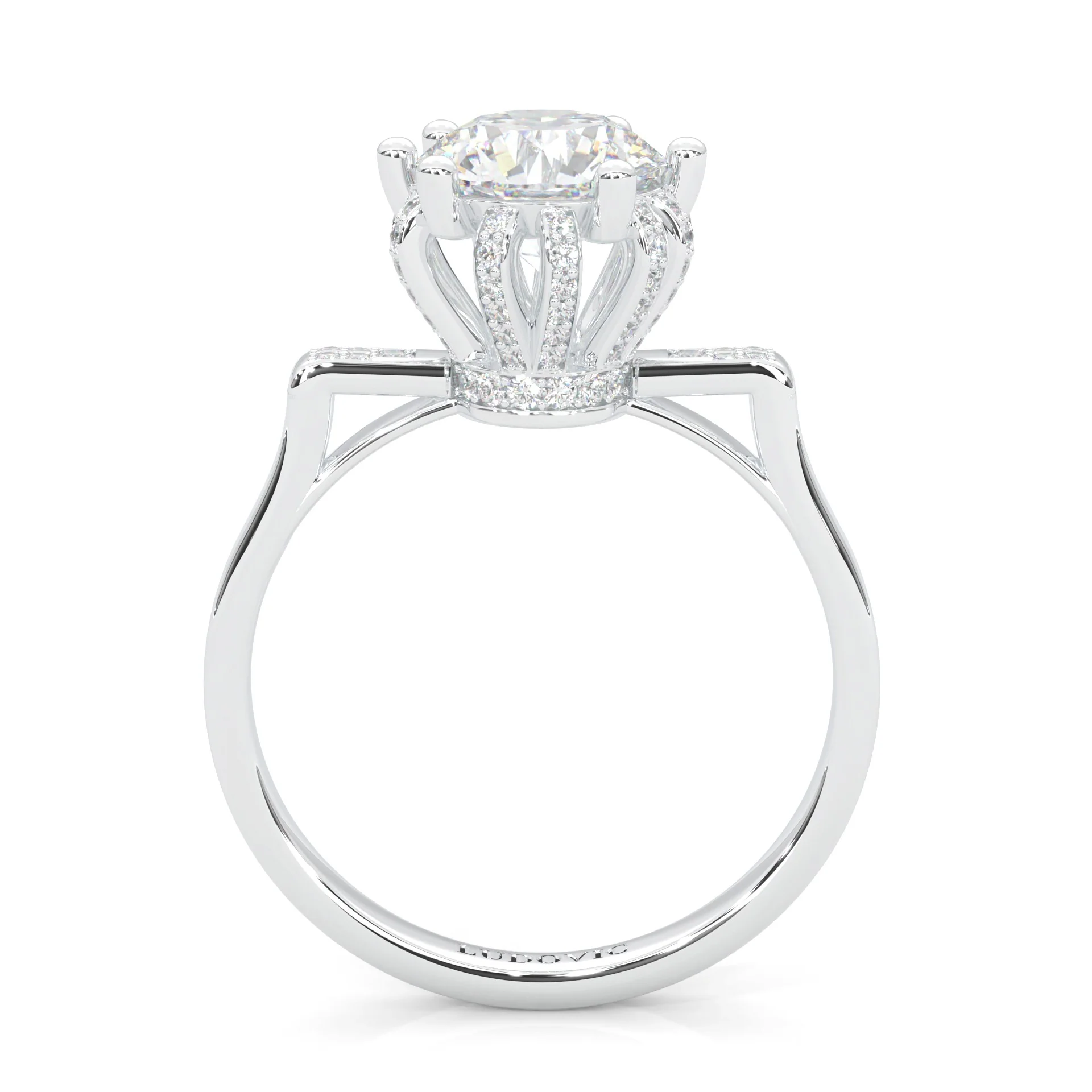 le Collier Lunaire Moissanite Engagement Ring (14k Solid Gold) - Image 4