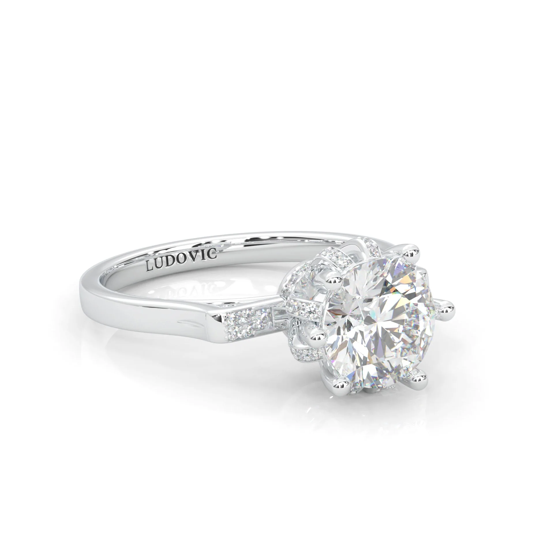 le Collier Lunaire Moissanite Engagement Ring (14k Solid Gold) - Image 7