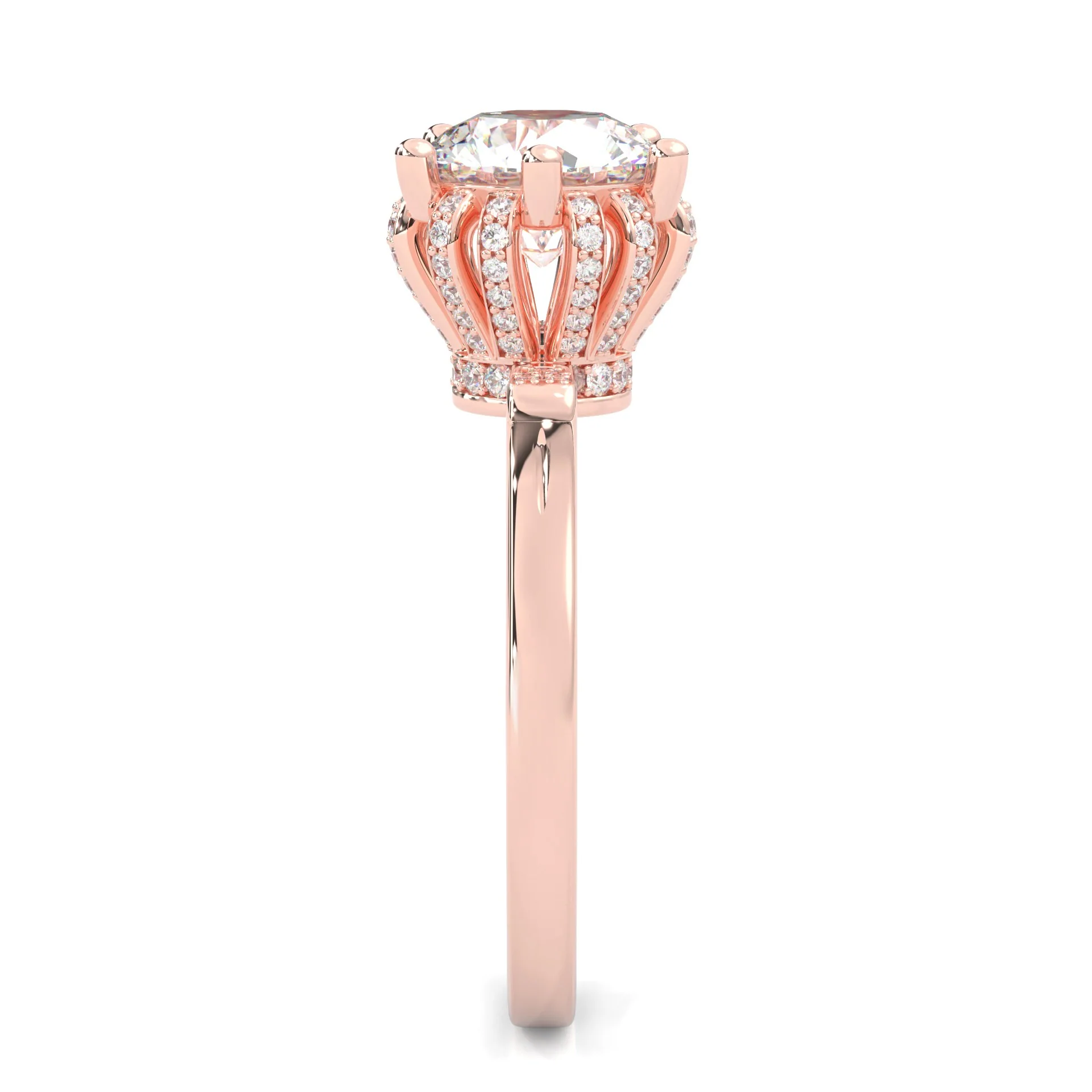 le Collier Lunaire Moissanite Engagement Ring (Rose Gold 14K ) - Image 3