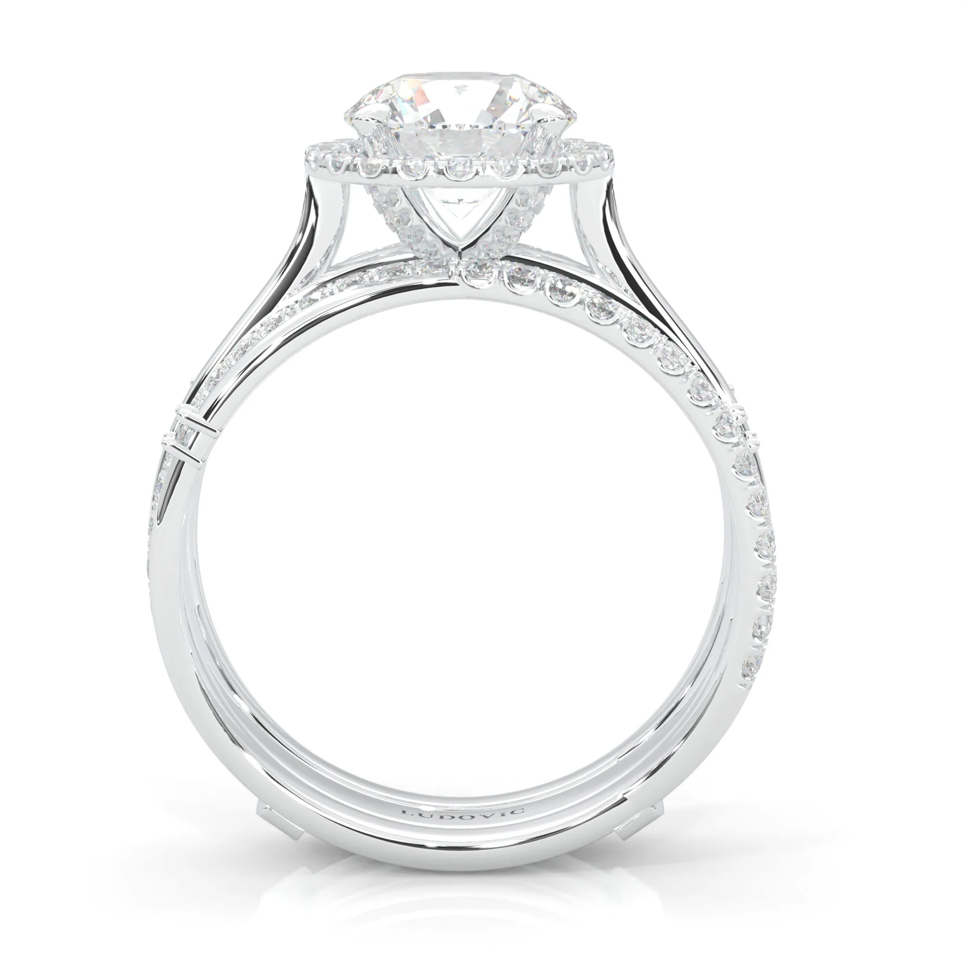 le Sautoir de Pureté Moissanite Wedding Set  (14k Solid Gold) - Image 4