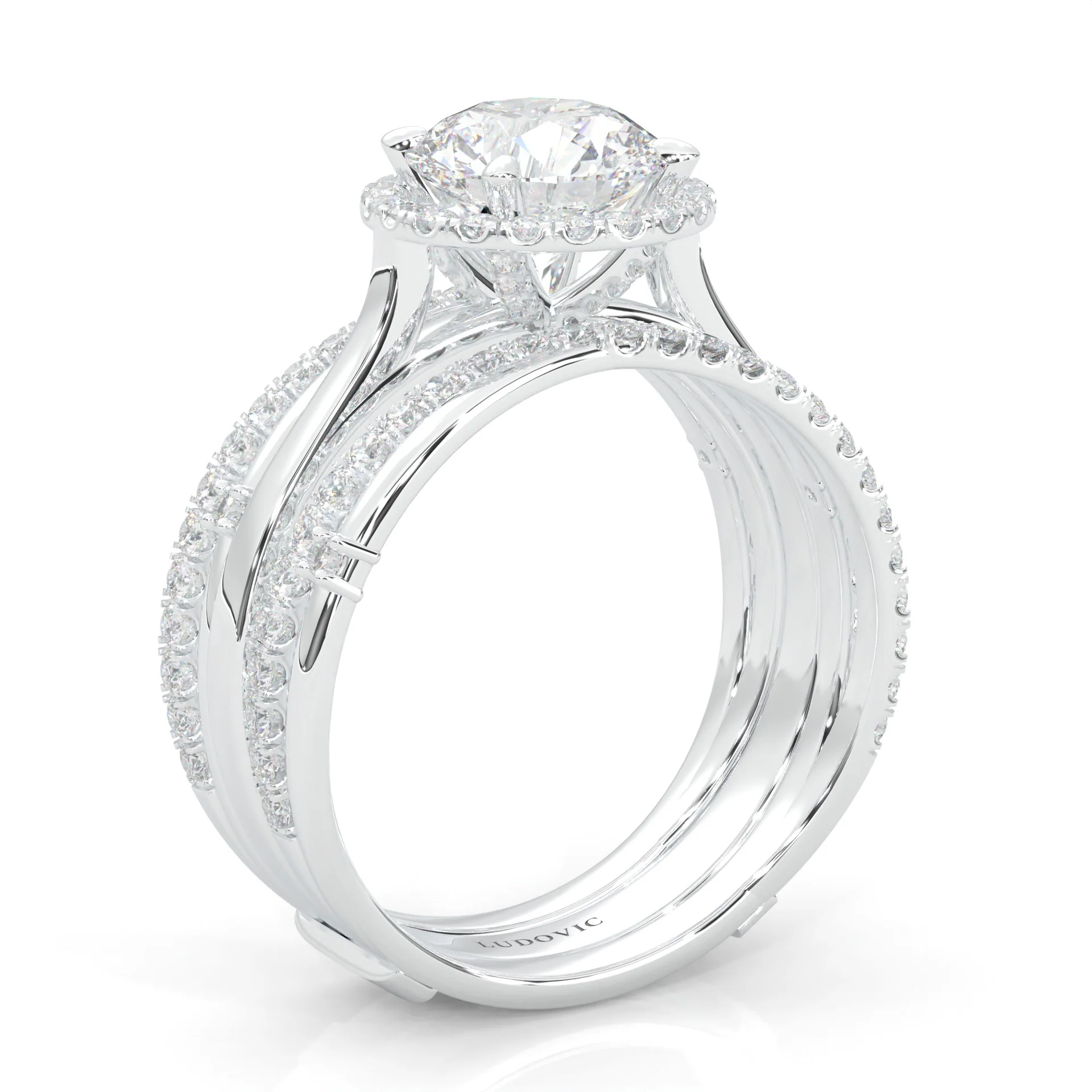 le Sautoir de Pureté Moissanite Wedding Set  (14k Solid Gold) - Image 5