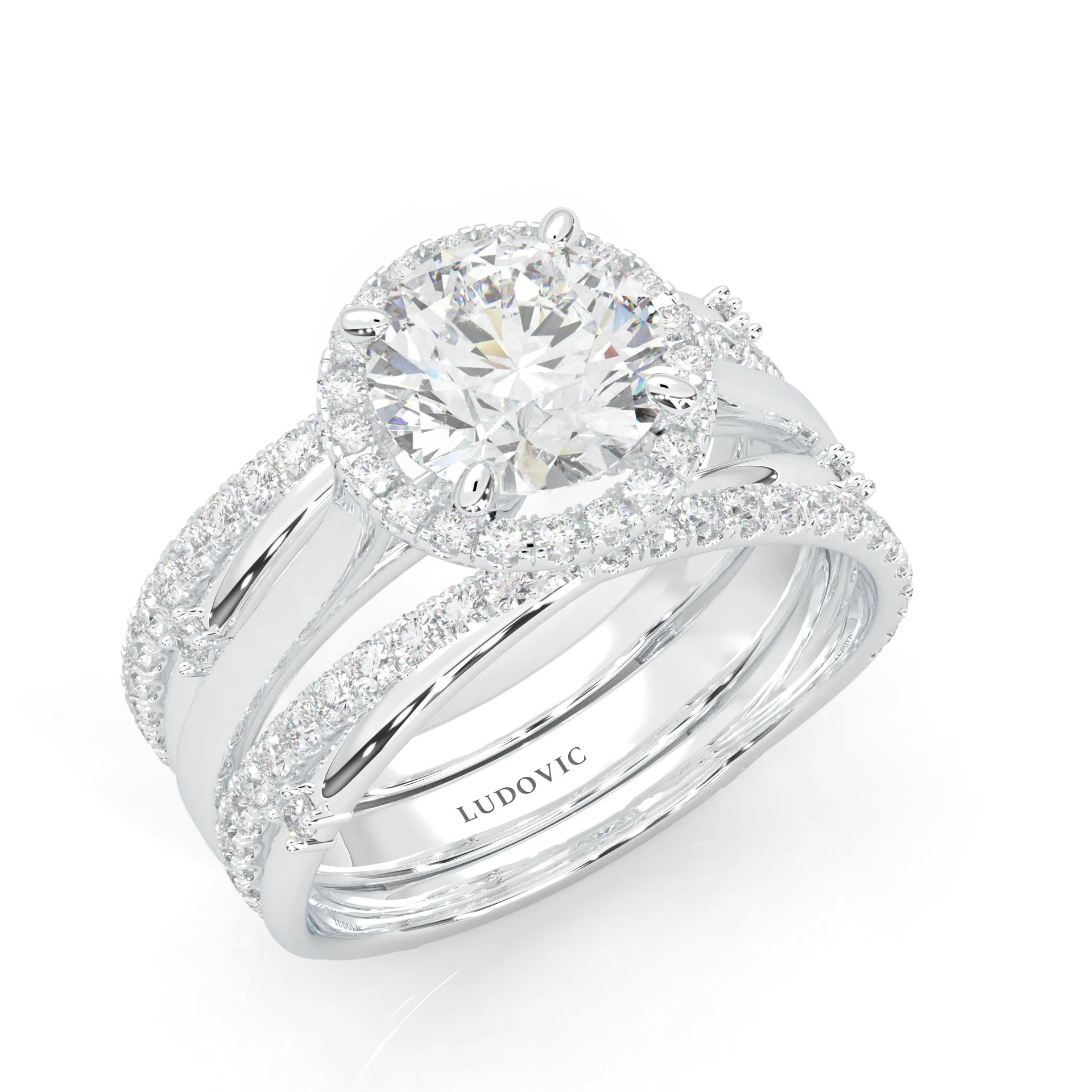 le Sautoir de Pureté Moissanite Wedding Set  (14k Solid Gold) - Image 6