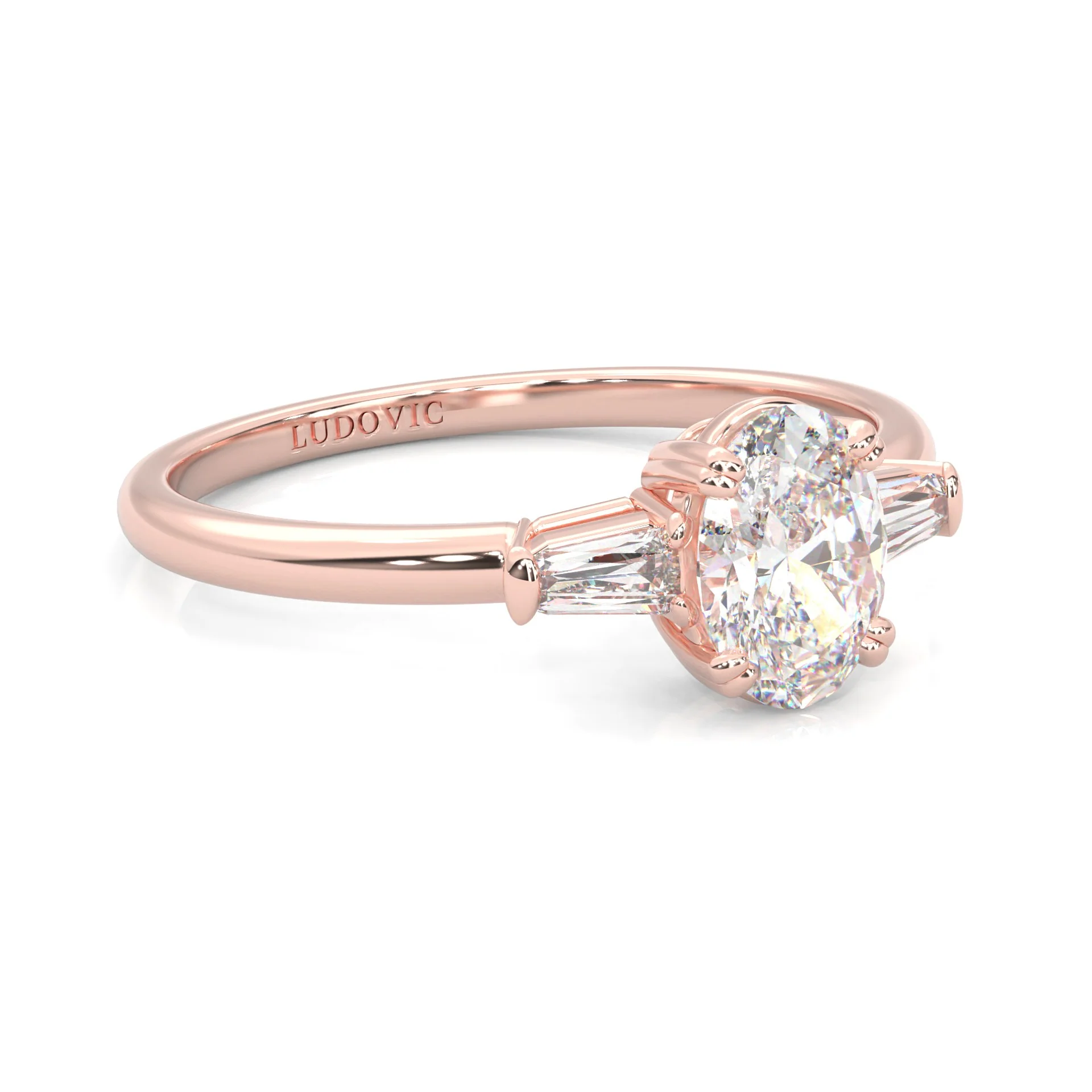 l'Ornament de Paix Moissanite Engagement Ring ( Rose Gold 14K ) - Image 2