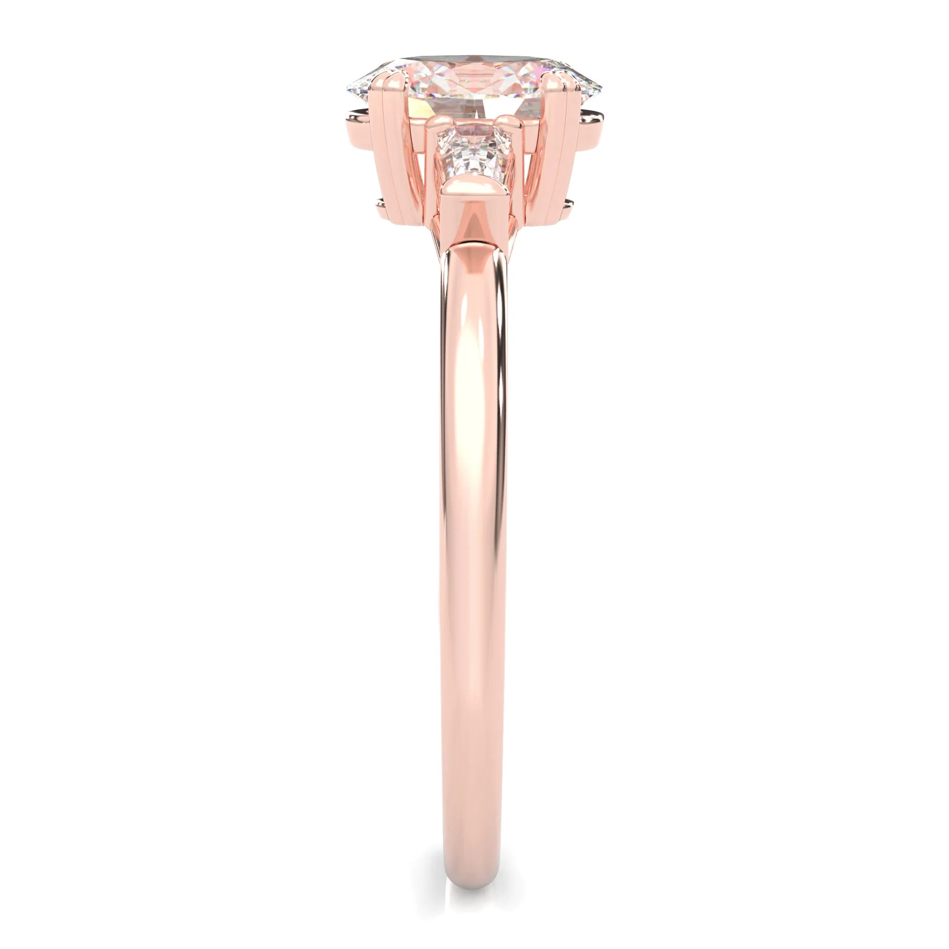 l'Ornament de Paix Moissanite Engagement Ring ( Rose Gold 14K ) - Image 3