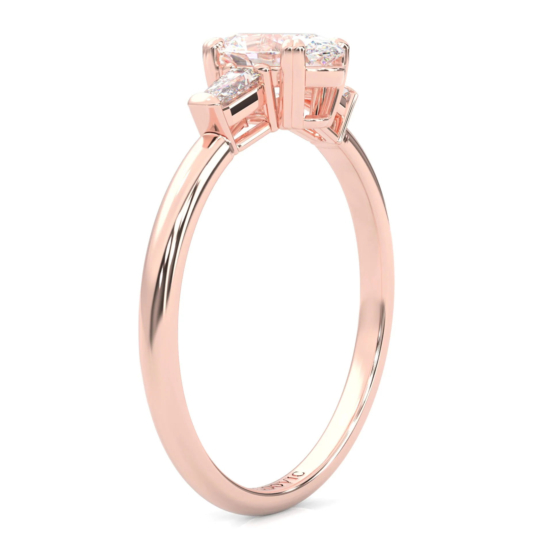 l'Ornament de Paix Moissanite Engagement Ring ( Rose Gold 14K ) - Image 4