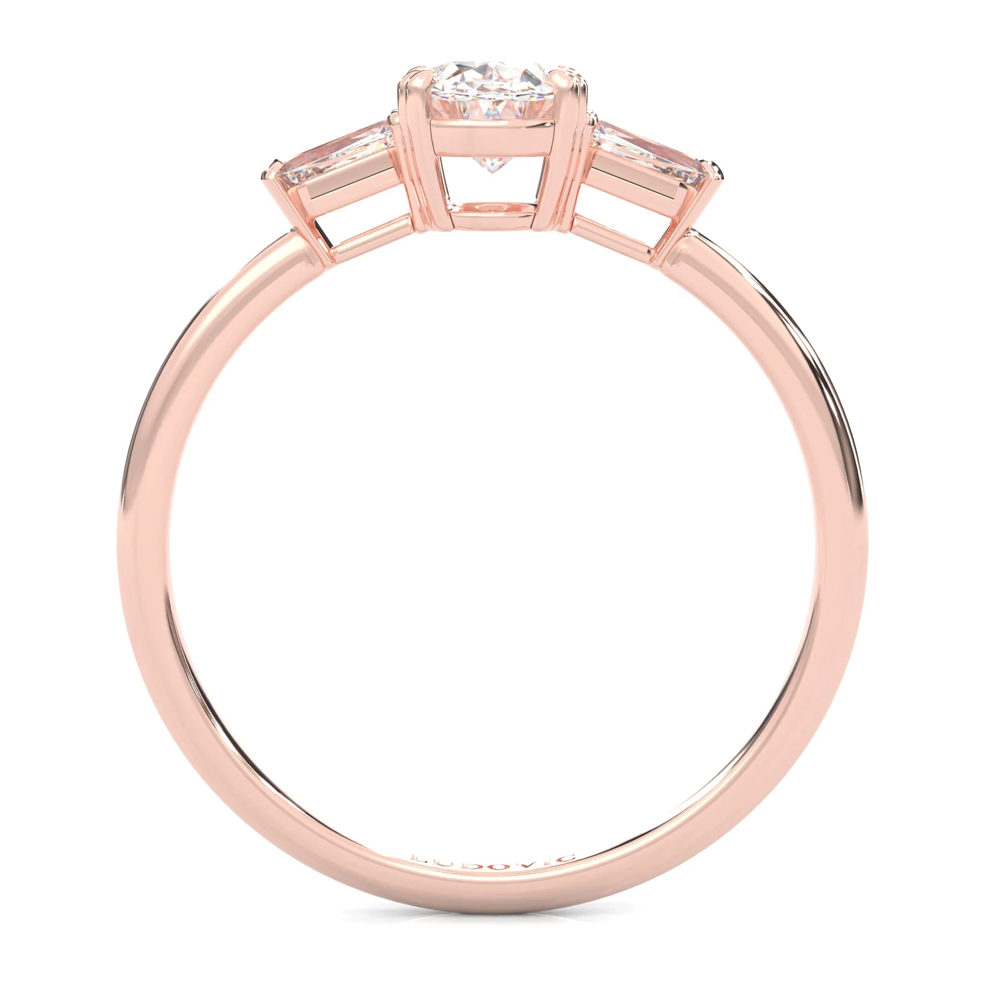 l'Ornament de Paix Moissanite Engagement Ring ( Rose Gold 14K ) - Image 5