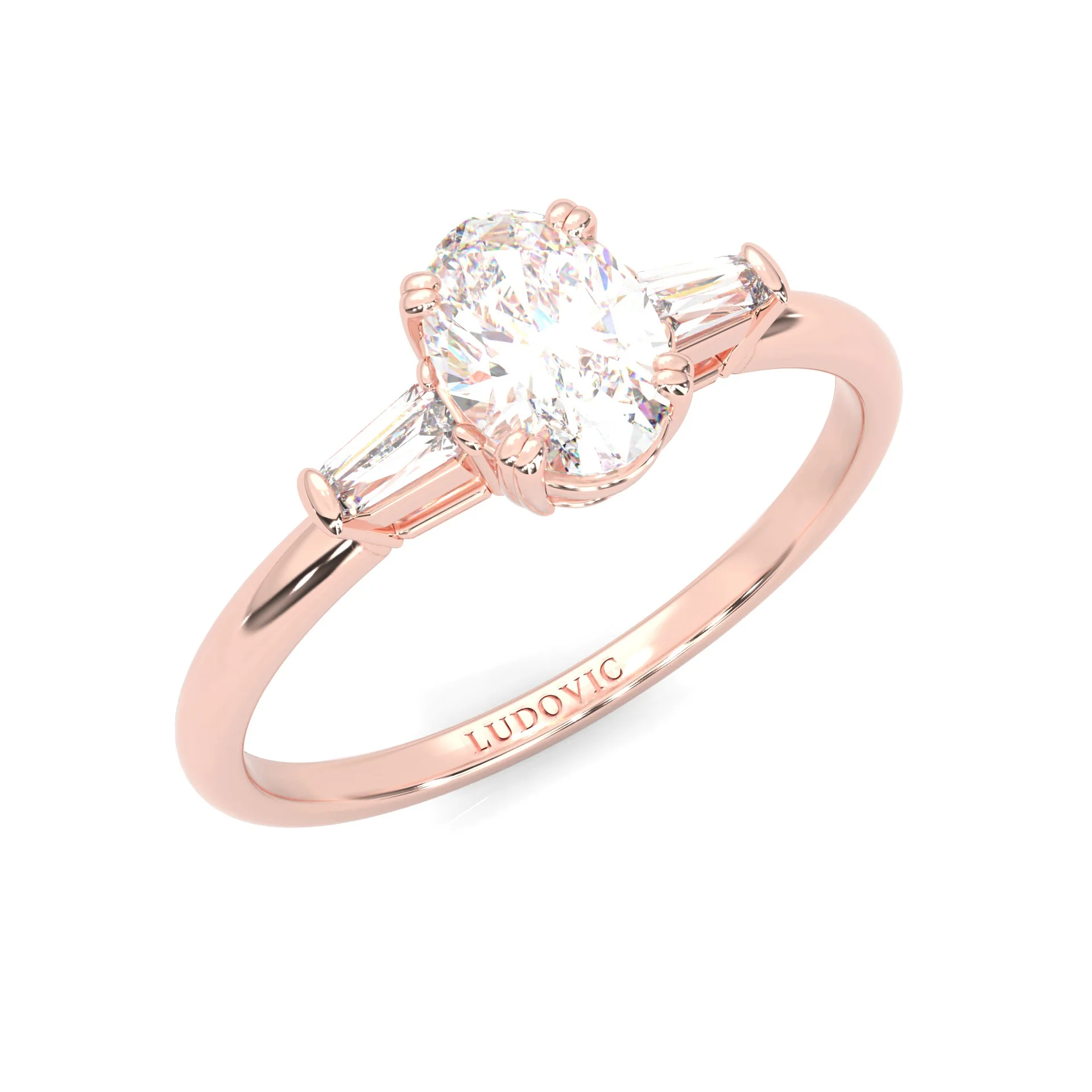 l'Ornament de Paix Moissanite Engagement Ring ( Rose Gold 14K ) - Image 6