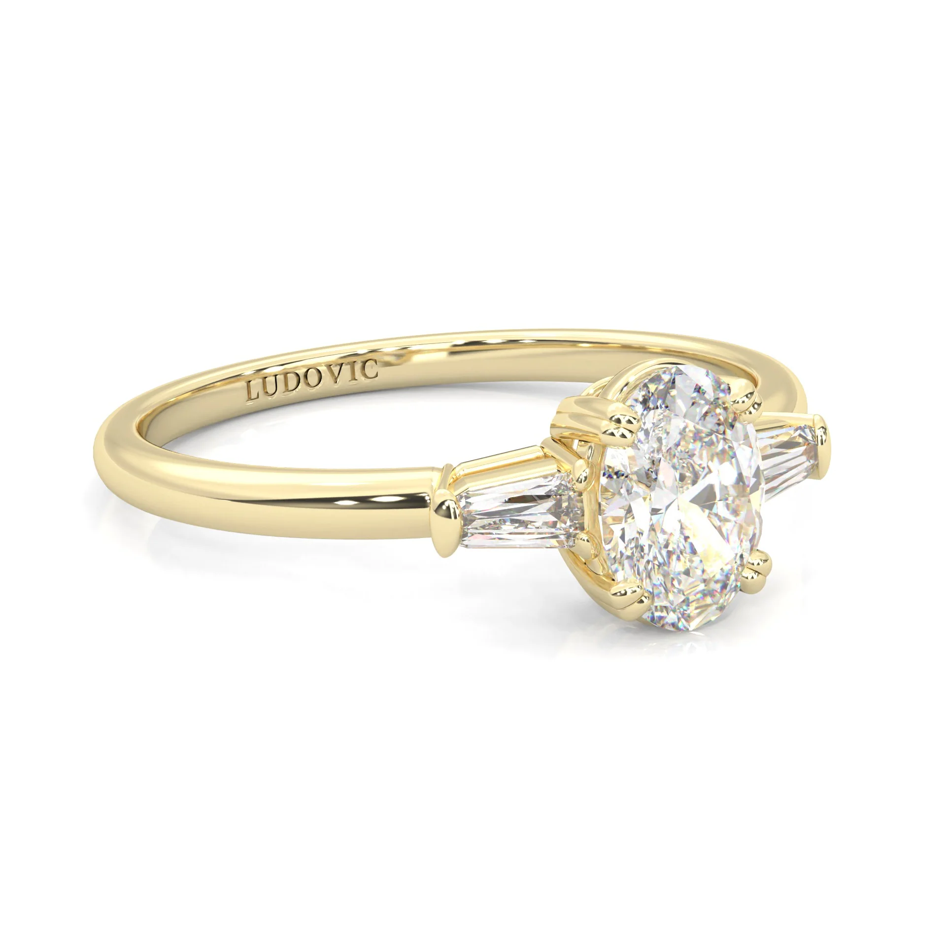 l'Ornament de Paix Moissanite Engagement Ring ( Yellow Gold 14K ) - Image 2