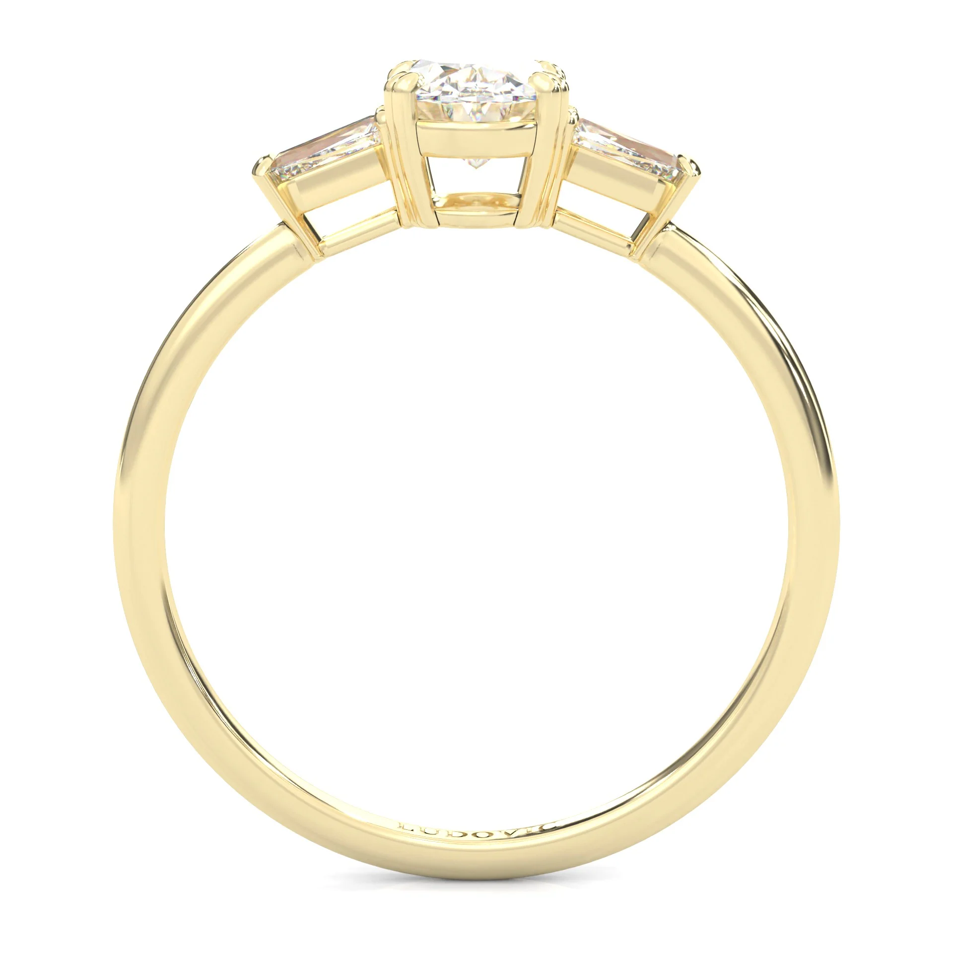 l'Ornament de Paix Moissanite Engagement Ring ( Yellow Gold 14K ) - Image 5