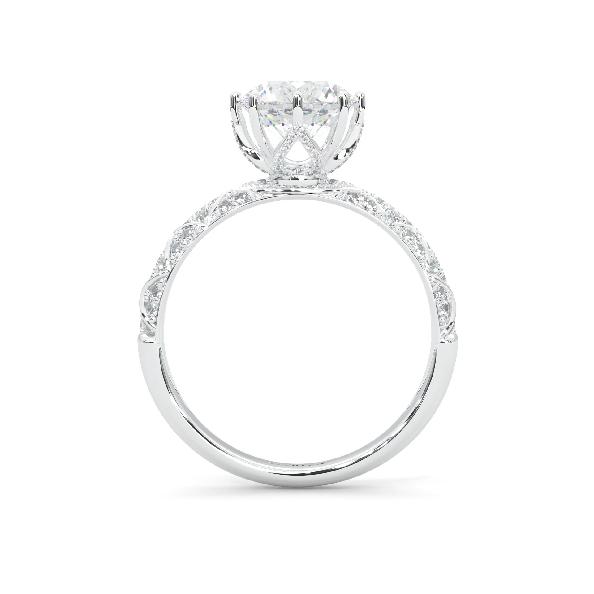 l'Ornament Lustré Moissanite Engagement Ring (14k Solid Gold) - Image 4