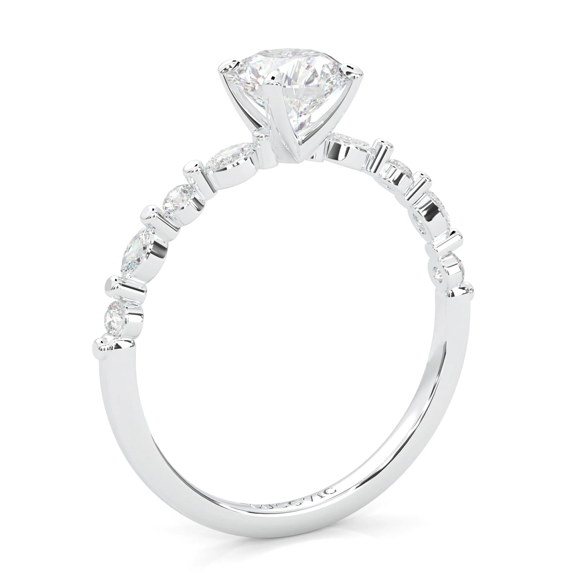 Ludovic Art Style Wedding Set (14k Solid Gold) - Image 10