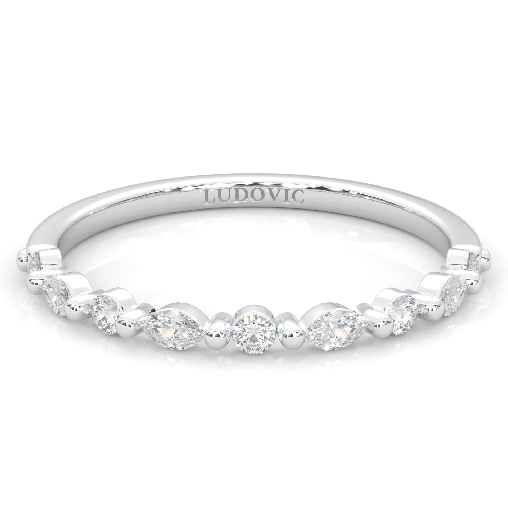 Ludovic Art Style Wedding Set (14k Solid Gold) - Image 12