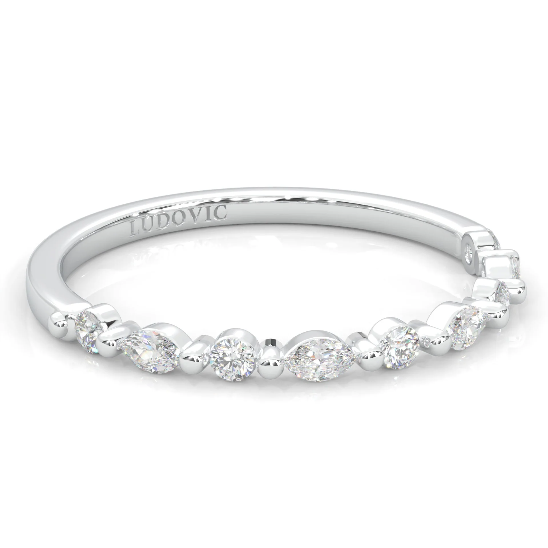Ludovic Art Style Wedding Set (14k Solid Gold) - Image 13