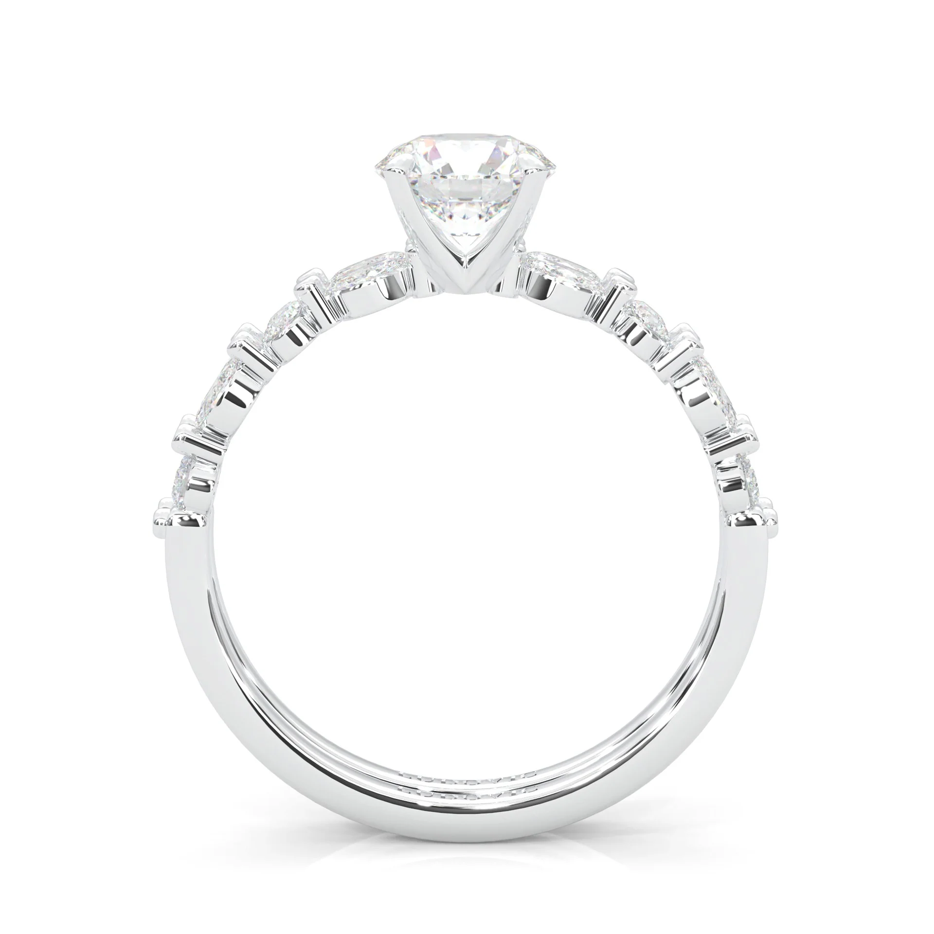 Ludovic Art Style Wedding Set (14k Solid Gold) - Image 4