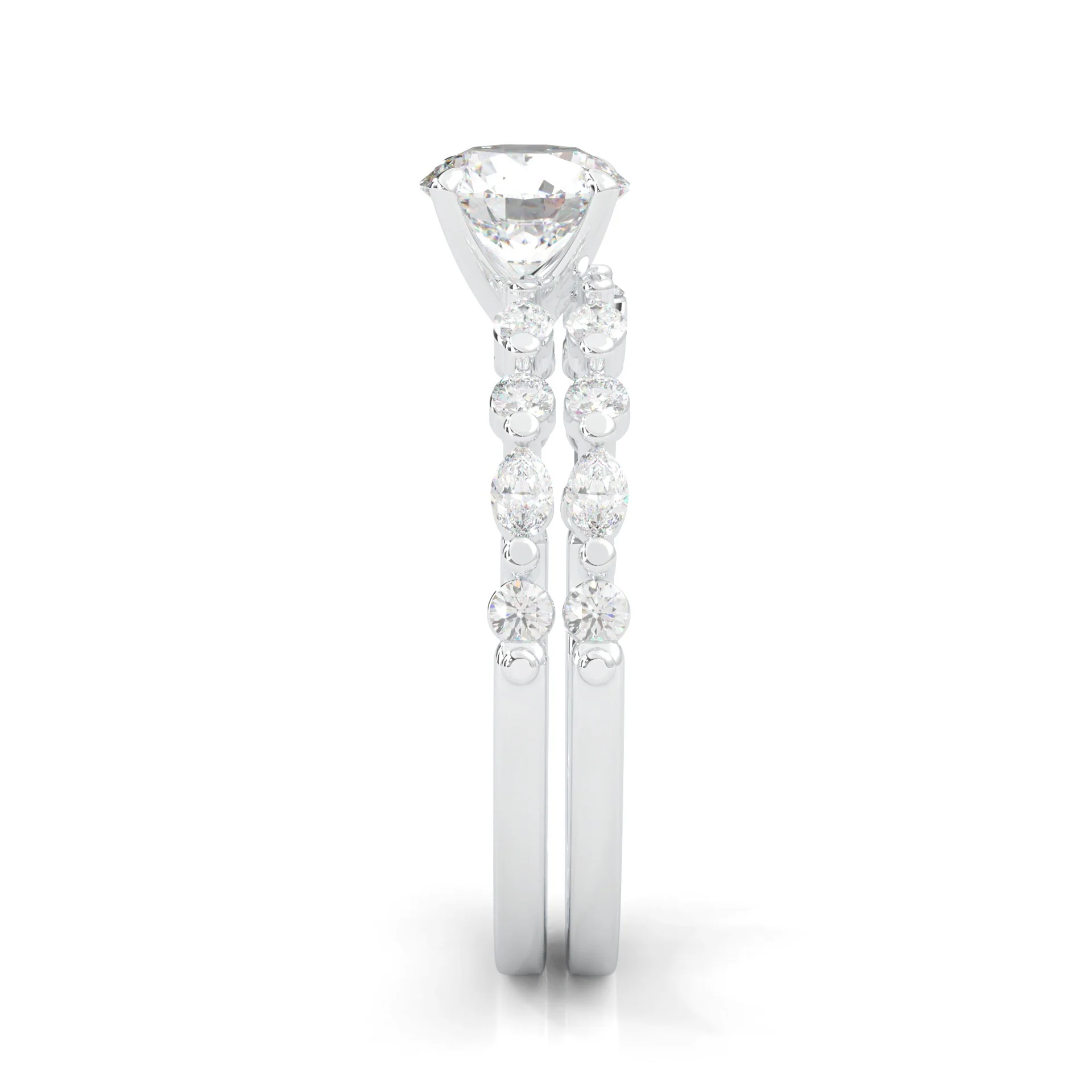 Ludovic Art Style Wedding Set (14k Solid Gold) - Image 5