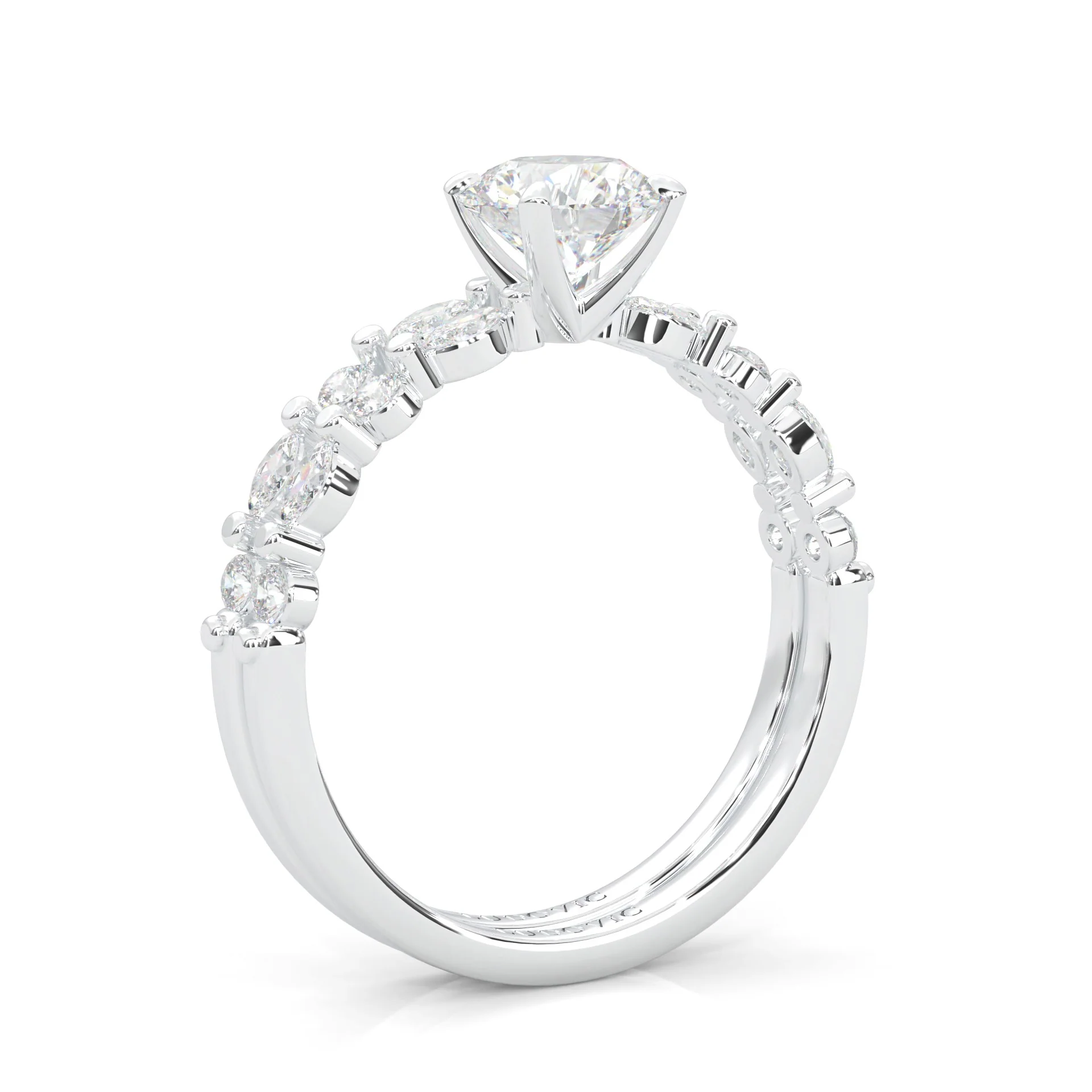 Ludovic Art Style Wedding Set (14k Solid Gold) - Image 6