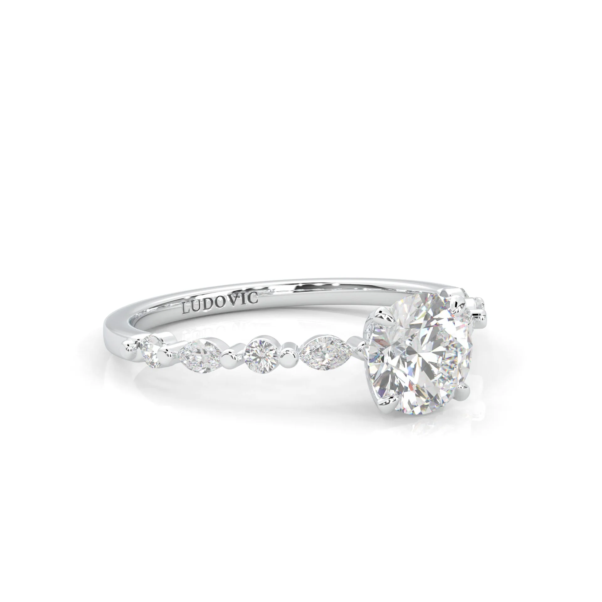 Ludovic Art Style Wedding Set (14k Solid Gold) - Image 9