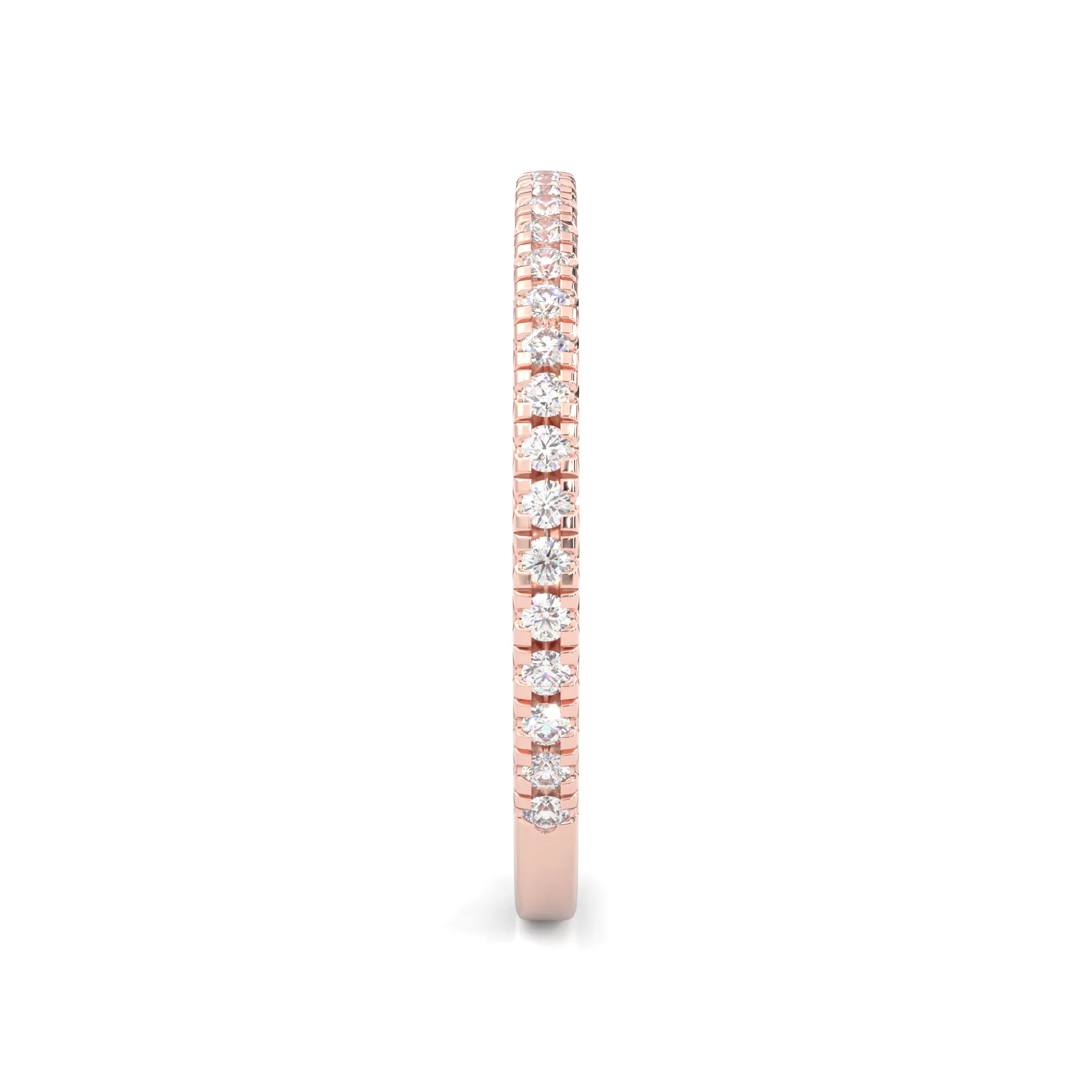 The Luminous Halo Moissanite Wedding Band (Rose Gold ) - Image 4