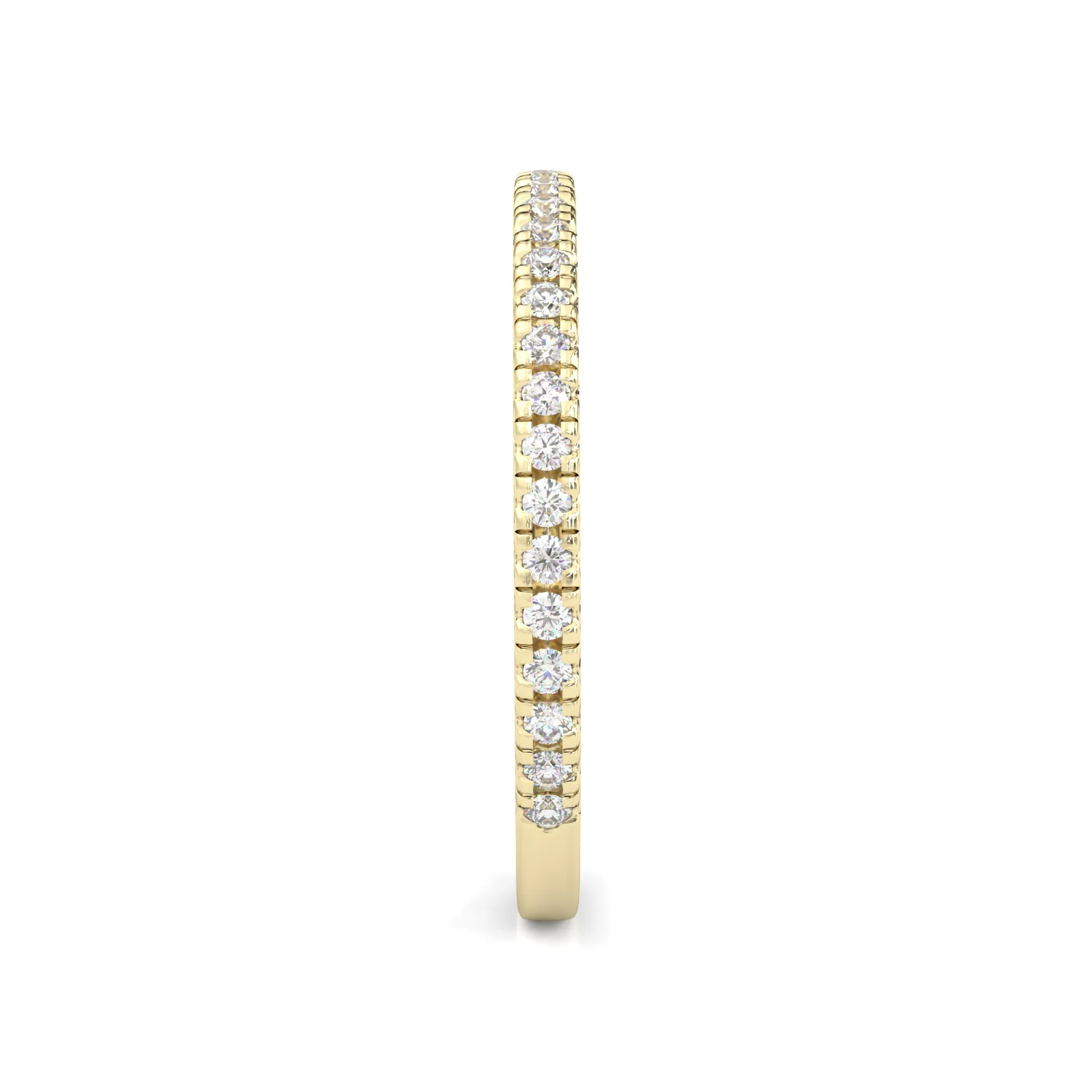 The Luminous Halo Moissanite Wedding Band ( Yellow Gold ) - Image 3