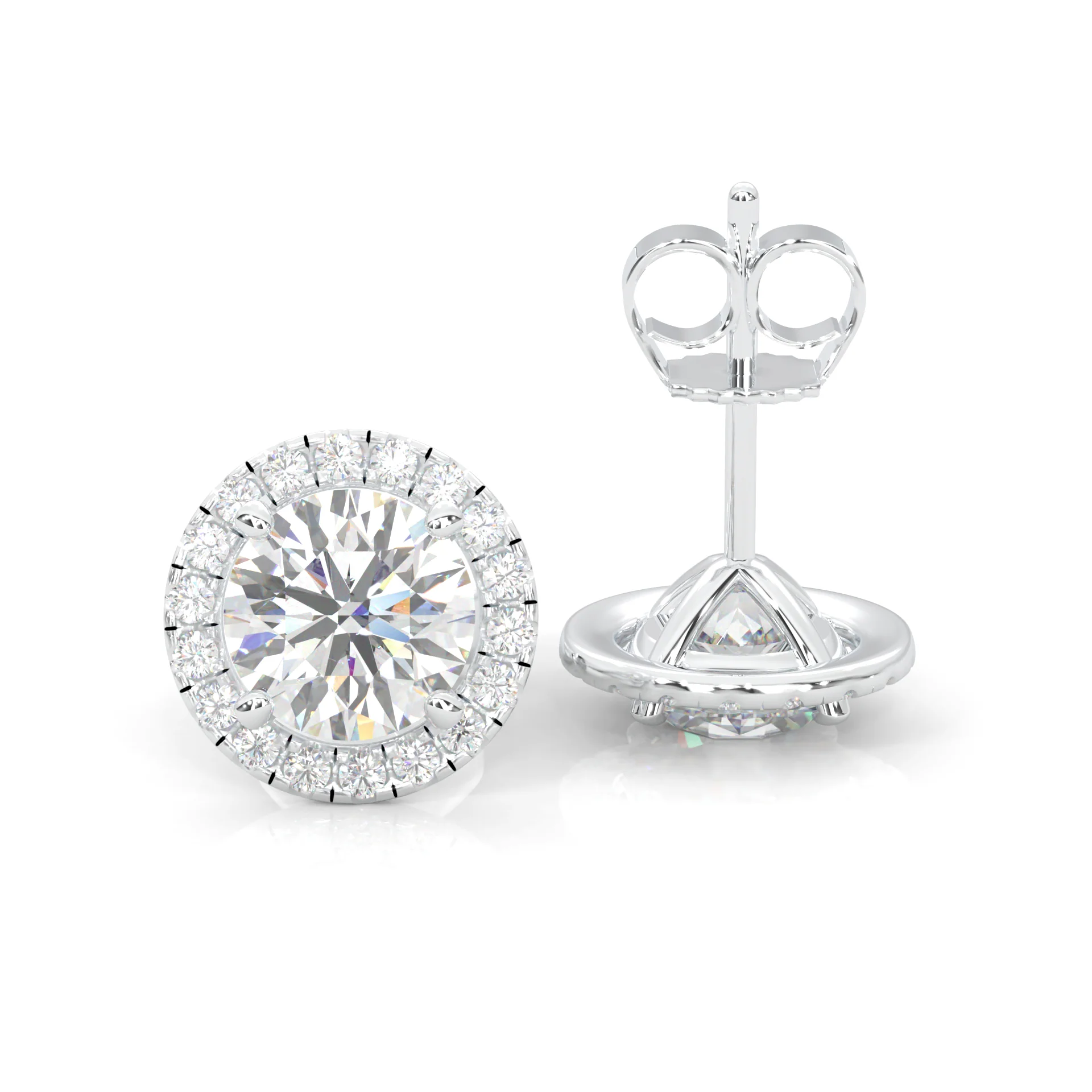 Ludovic Halo Stud Earrings
