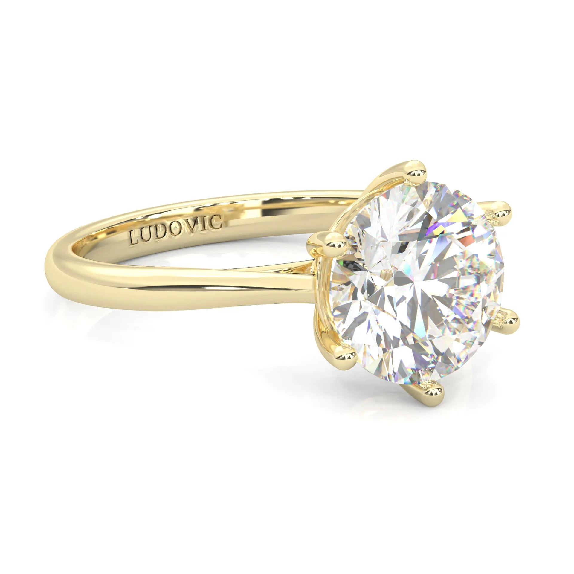 Ludovic Moissanite Ring™ Yellow Gold - Image 3