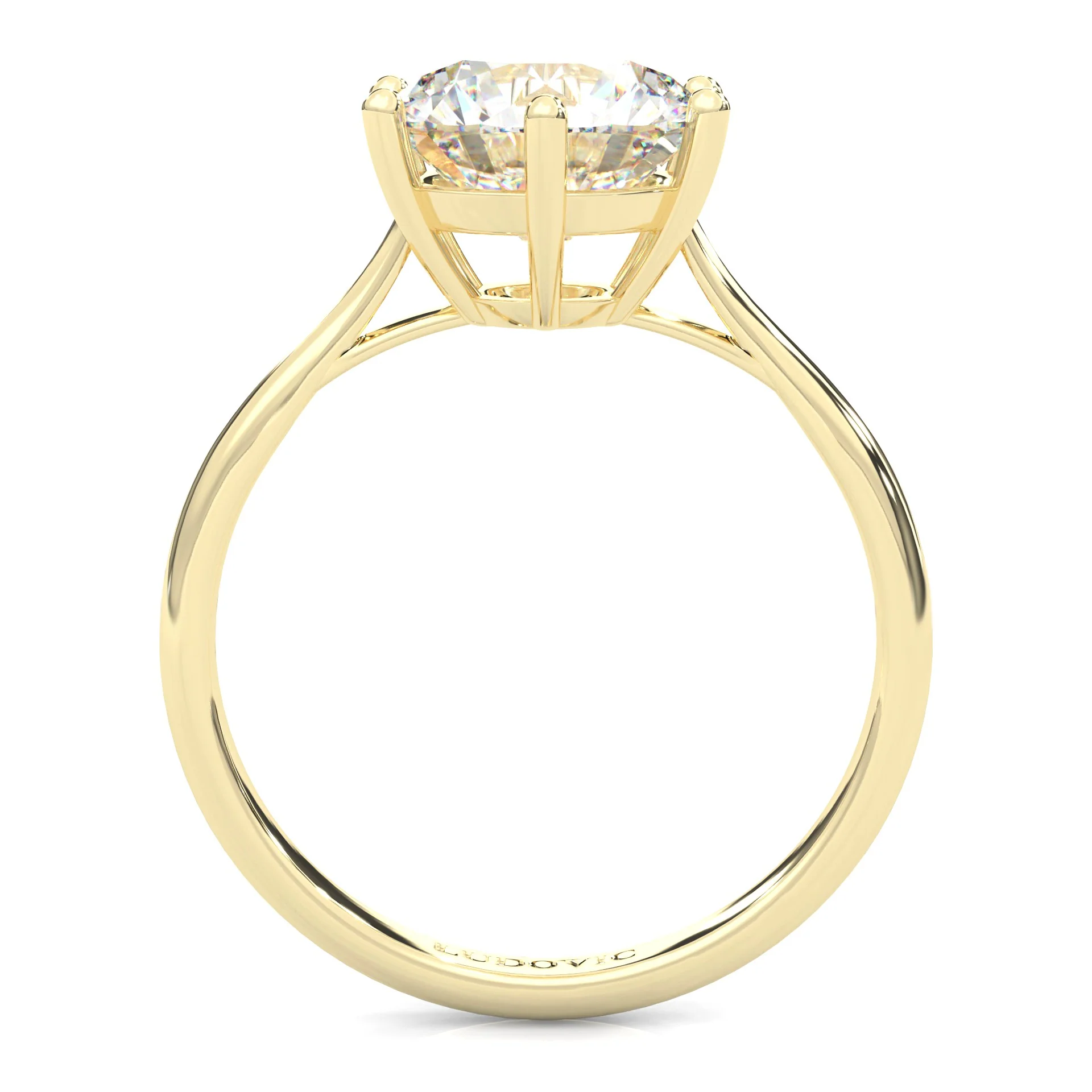 Ludovic Moissanite Ring™ Yellow Gold - Image 4