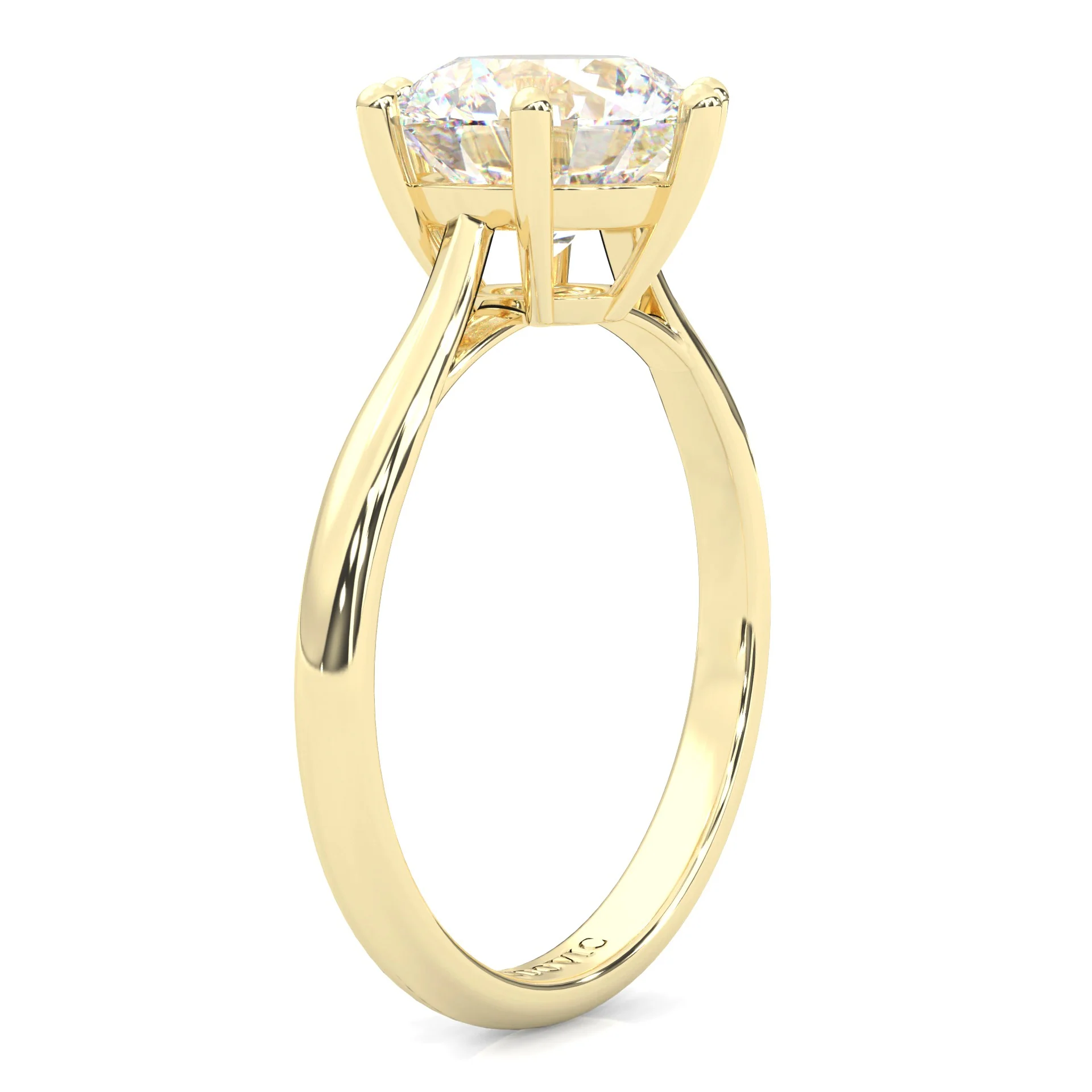 Ludovic Moissanite Ring™ Yellow Gold - Image 5