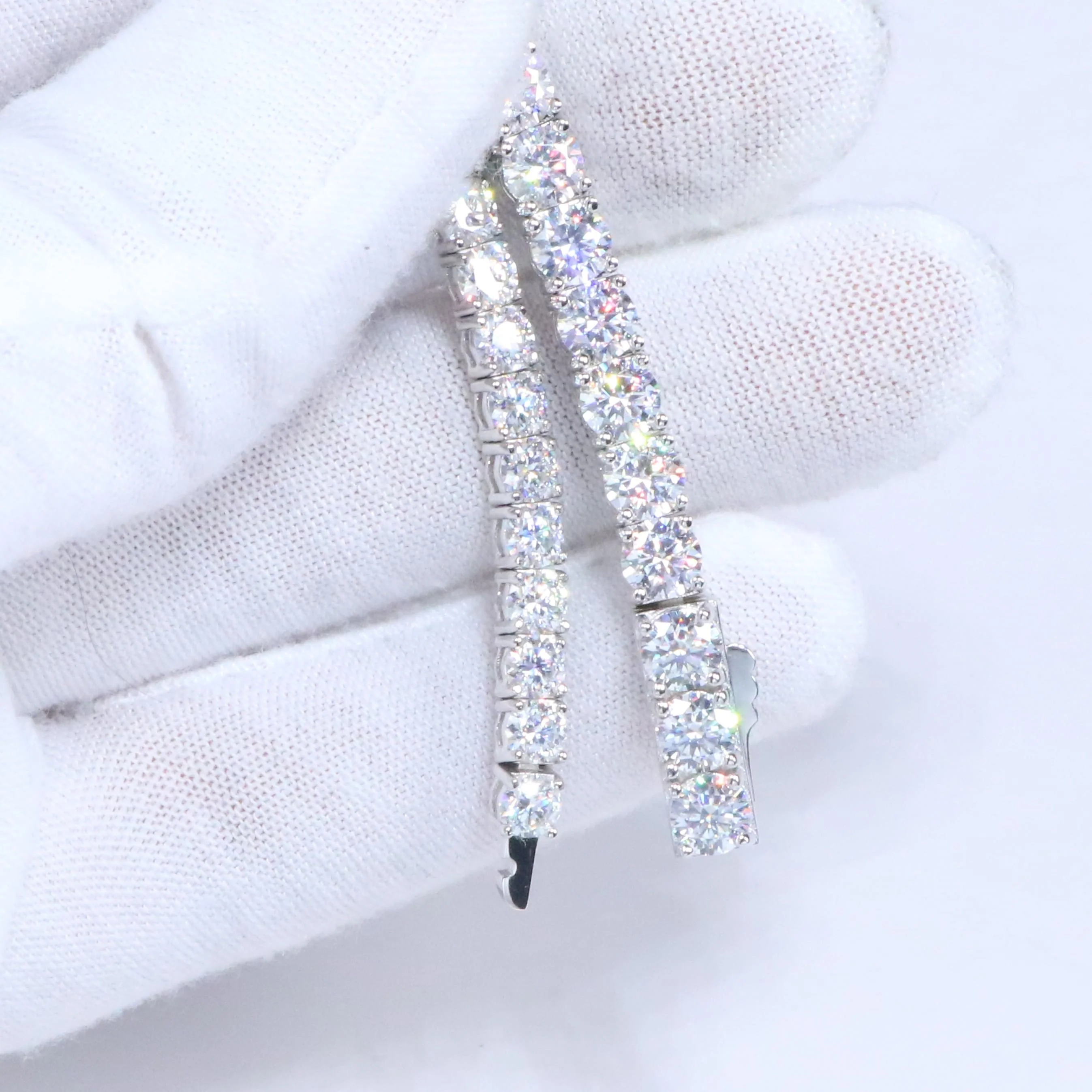 Ludovic Moissanite Tennis Bracelet (Solid Gold) - Image 6