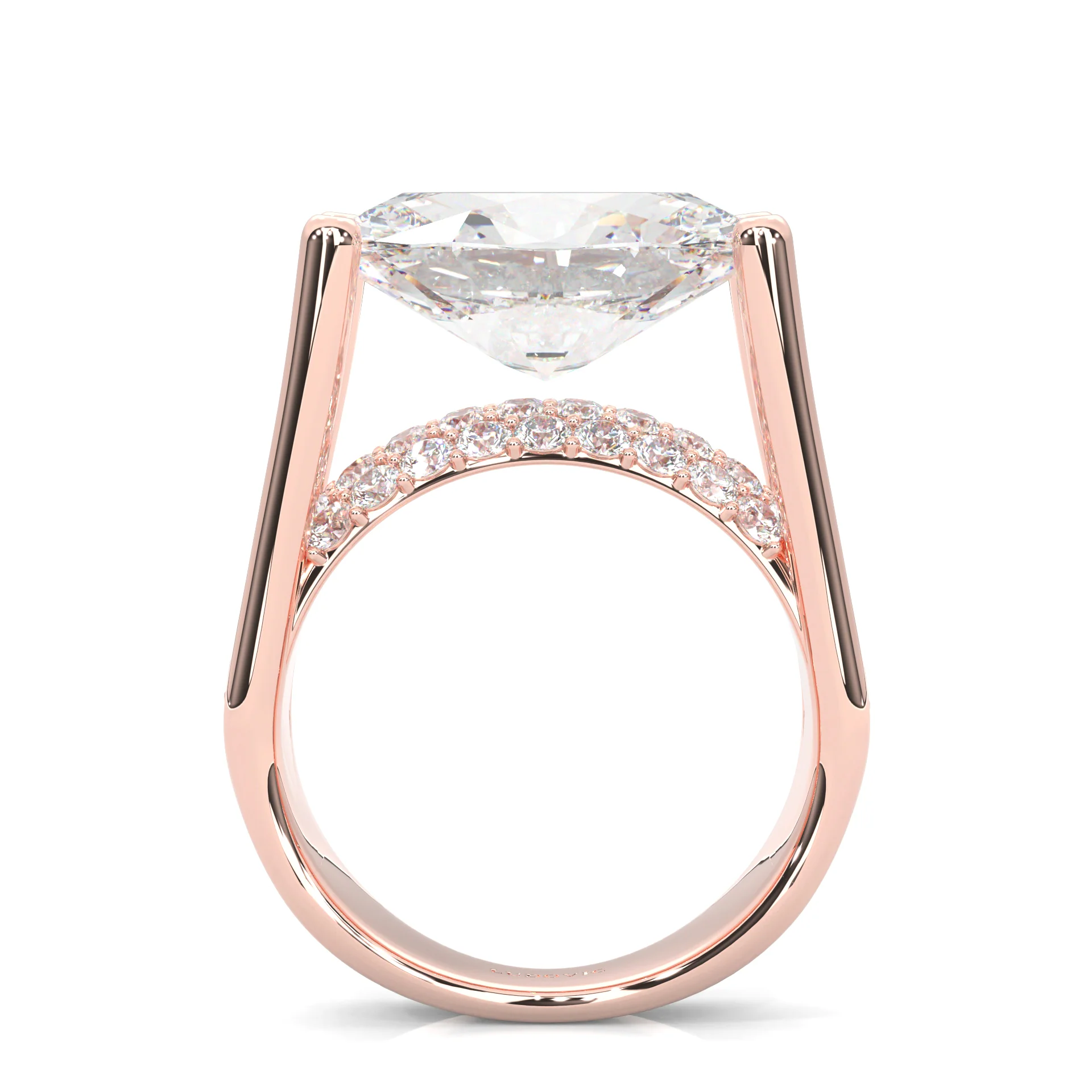 Lumira Moissanite Engagement Ring (Rose Gold) - Image 4