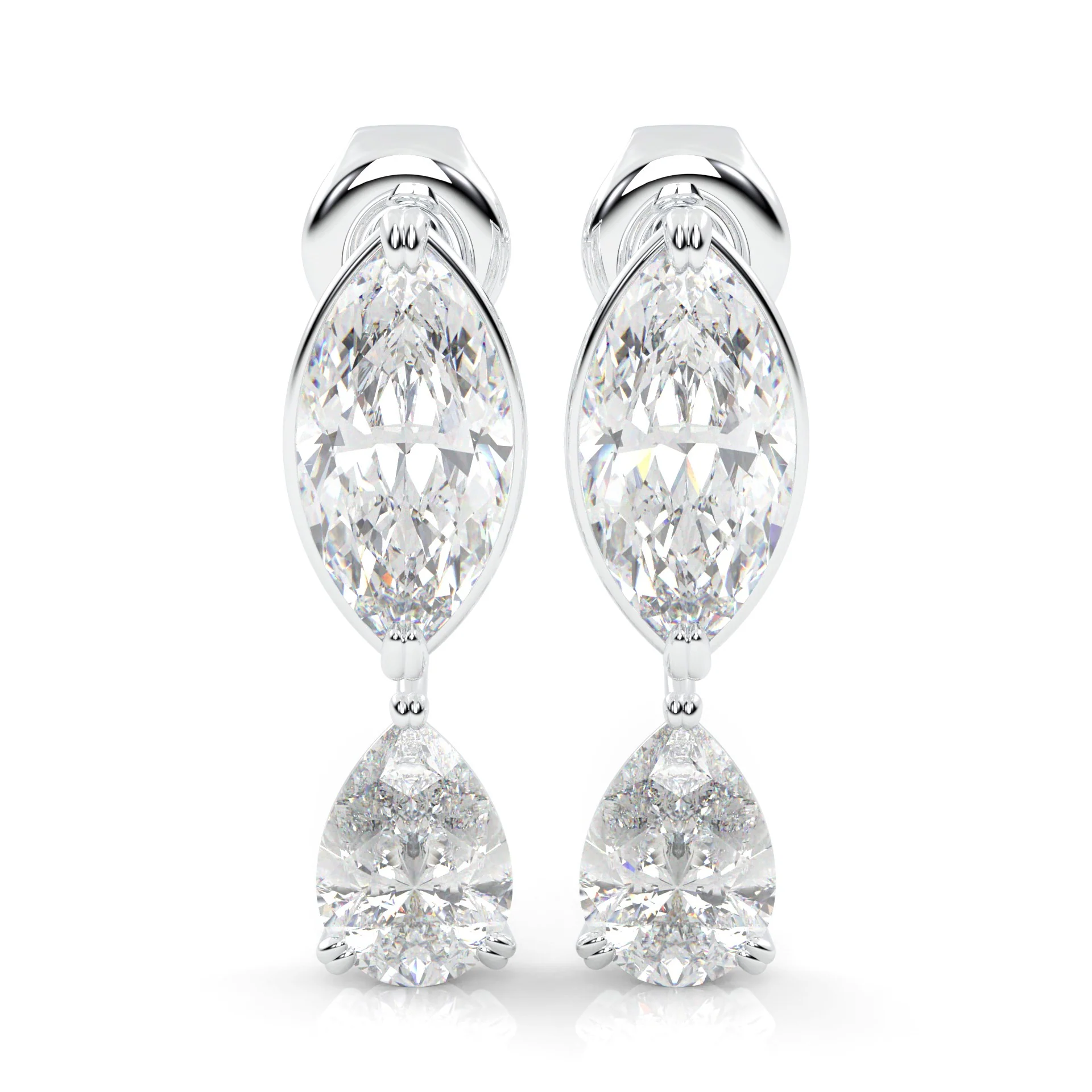 Marquise & Pear Drop Earrings