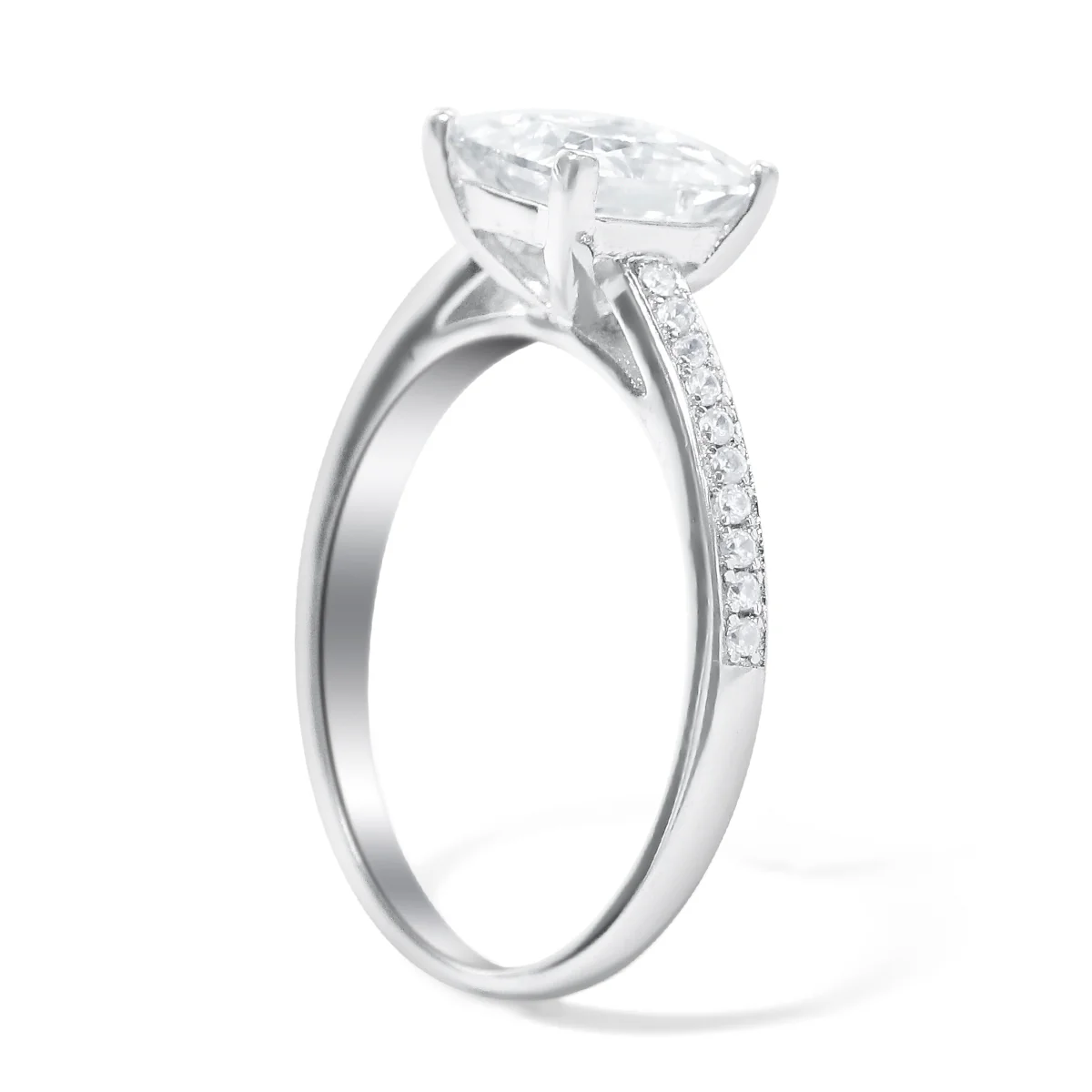 Shiny Ludovic Moissanite Ring ( Princess Cut ) - Image 3