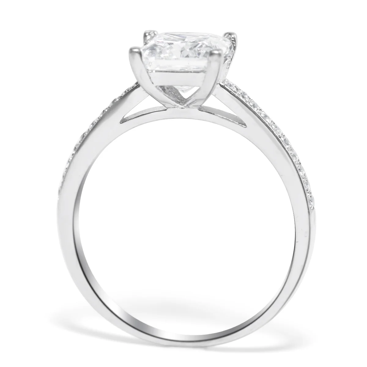 Shiny Ludovic Moissanite Ring ( Princess Cut ) - Image 4