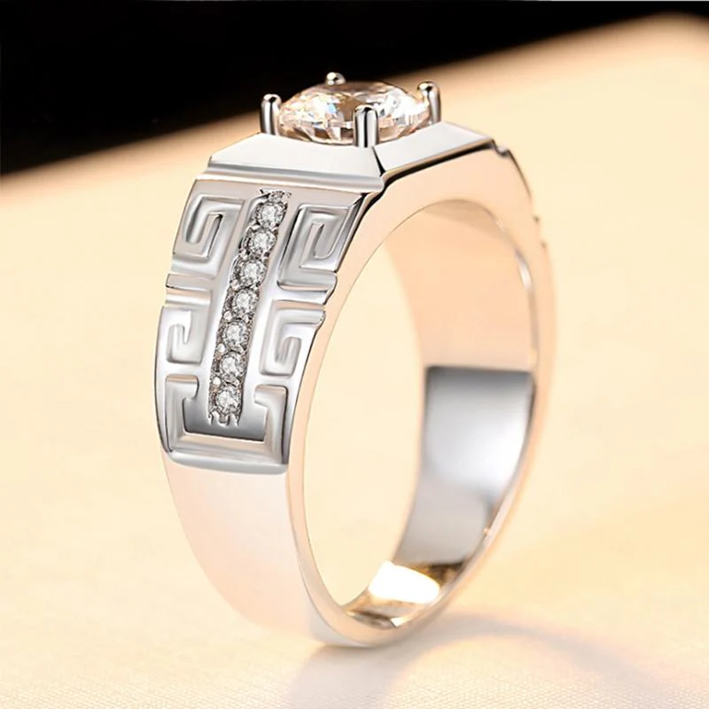 Tough Man Ludovic Moissanite Ring - Image 4