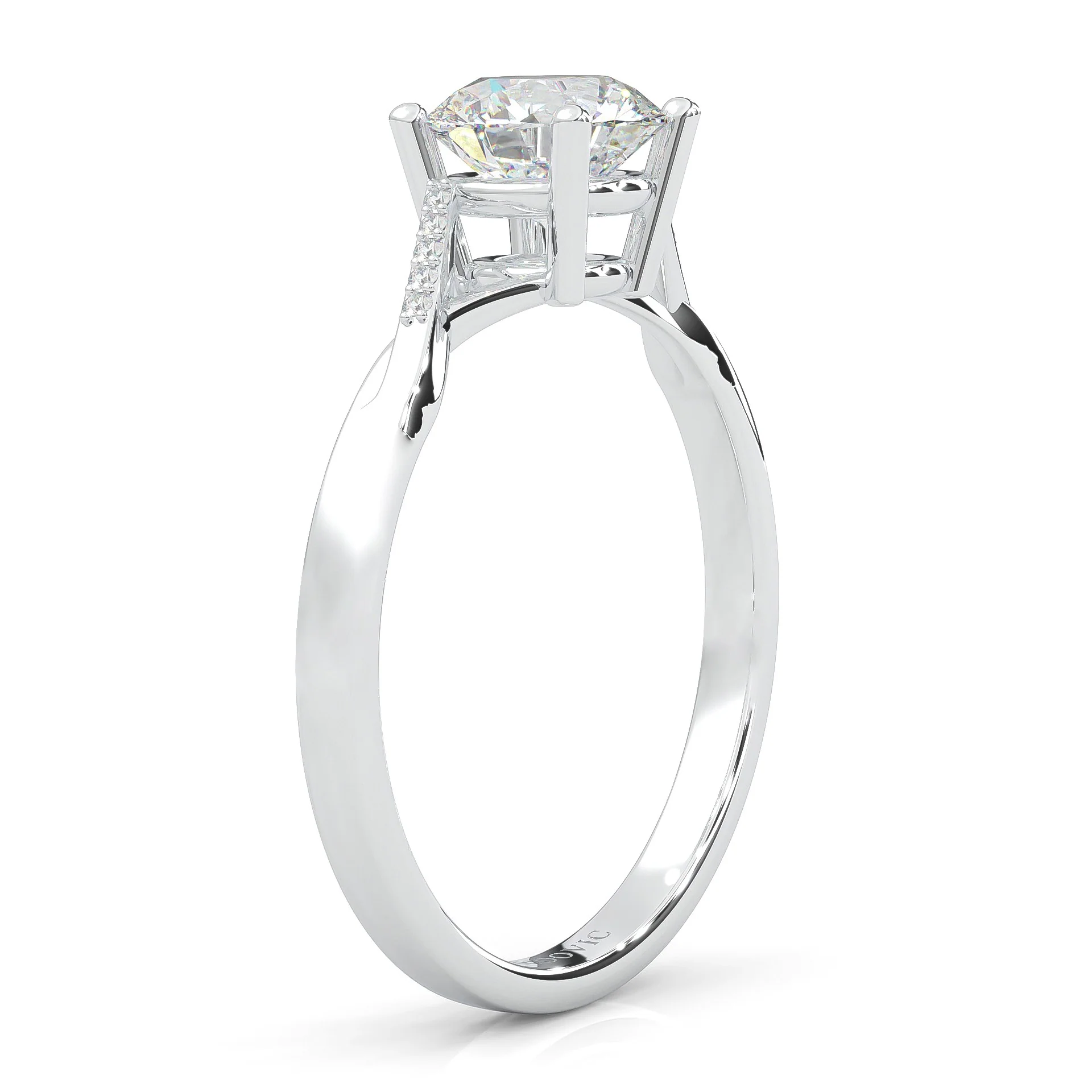 Mountain Style Wedding Set (14k Solid Gold) - Image 6