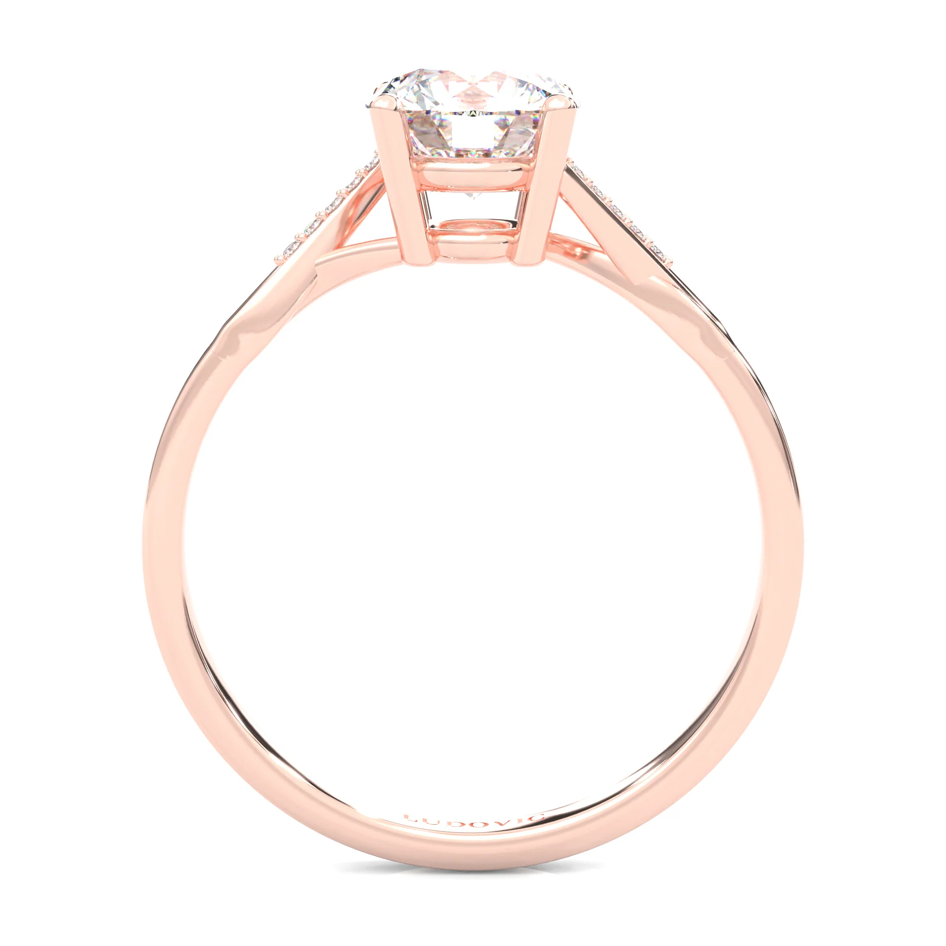 Mountain Style Wedding Set (14k Solid Rose Gold) - Image 7