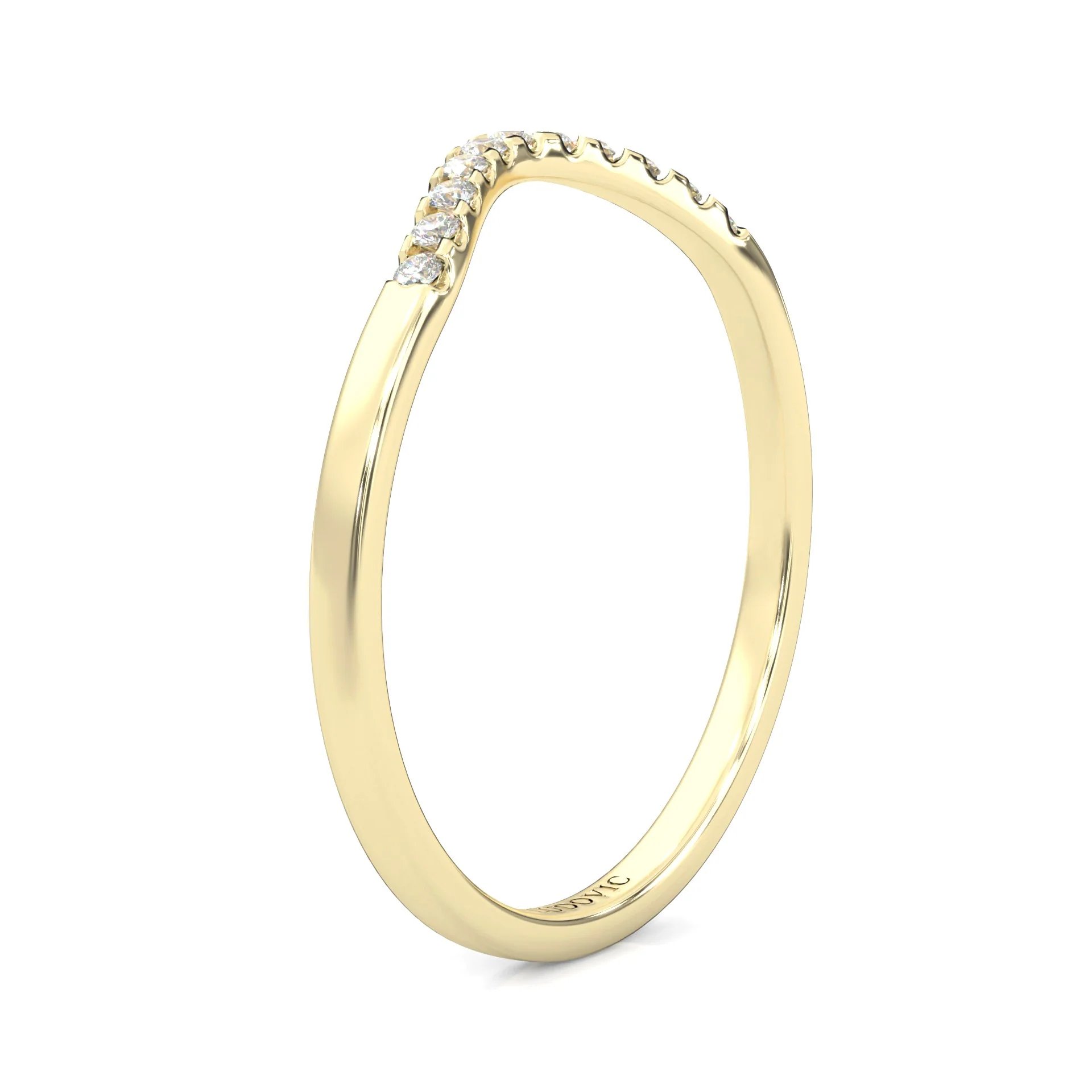 Mountain Style Wedding Set (14k Solid Yellow Gold) - Image 12