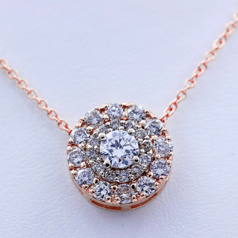 le Collier Angélique Moissanite pendant (Yellow 14k Solid Gold) - Image 3