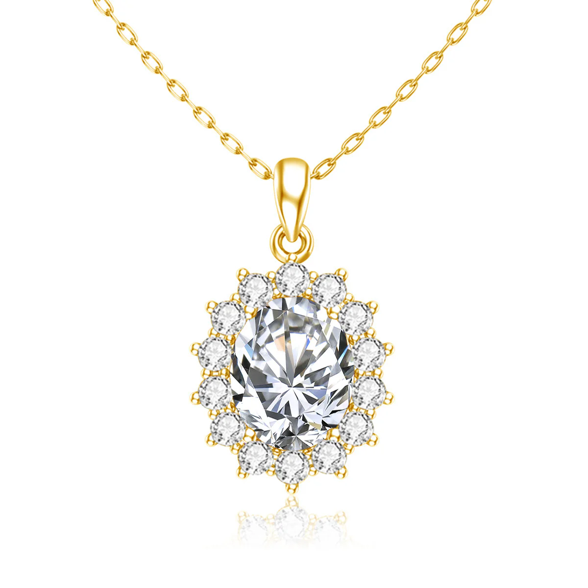 le Collier Infini Moissanite pendant (Yellow 14k Solid Gold) - Image 4