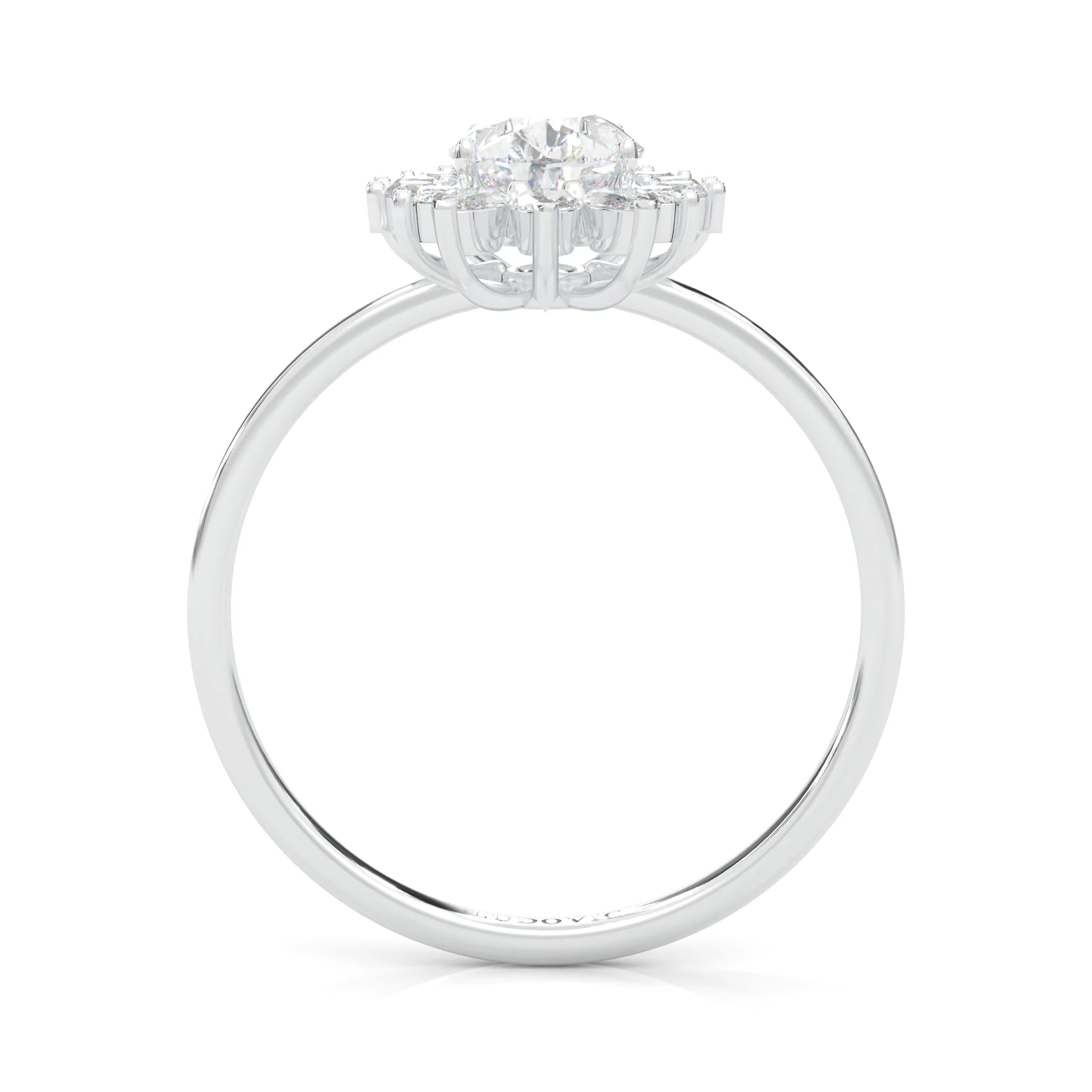 Pear Marquise And Round Ballerina  Engagement Ring (14k Solid Gold) - Image 5