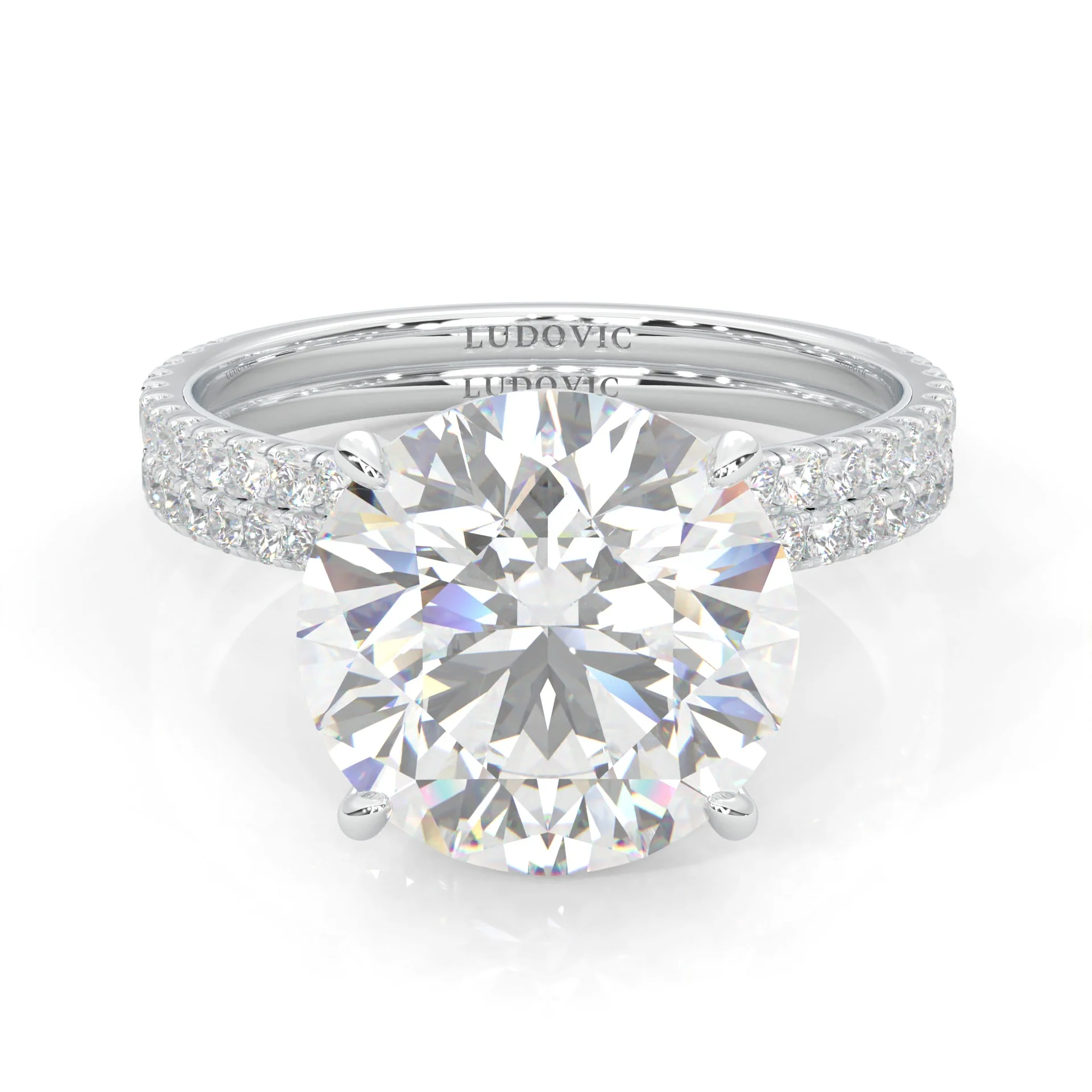 Hidden Halo Wedding Set (14k Solid Gold)