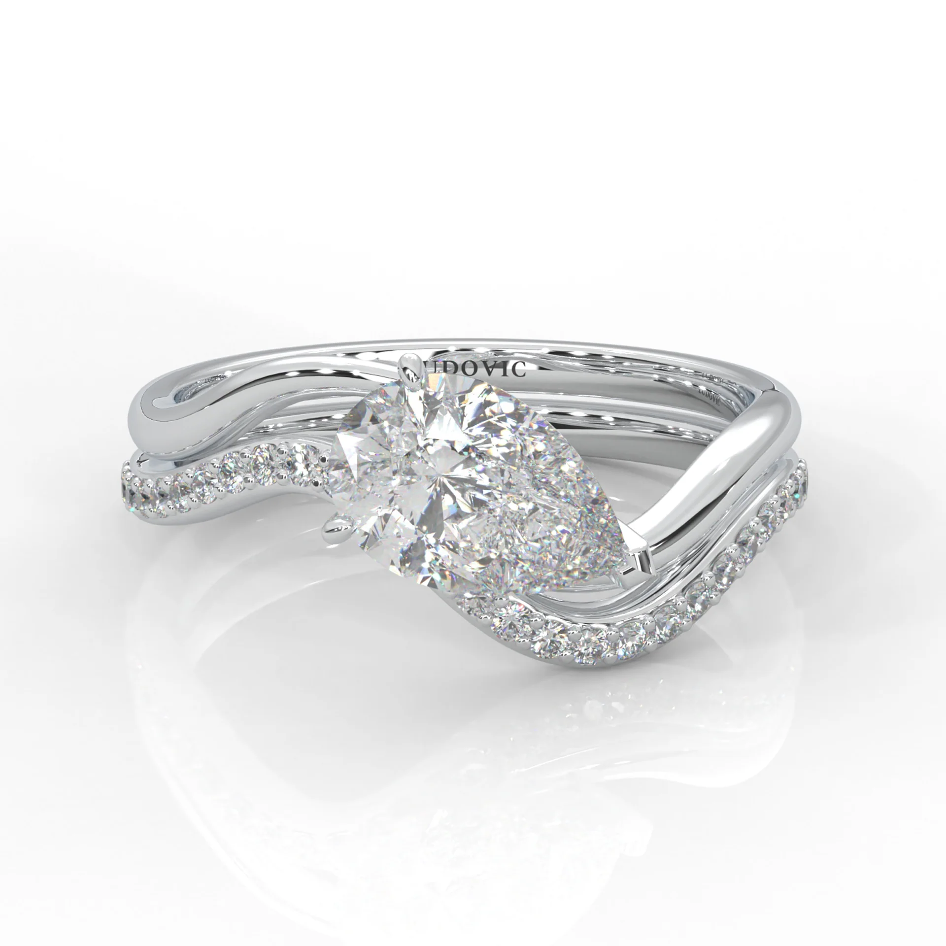 Serene Twist Lab-Grown Diamond Wedding Set (14k Solid Gold)