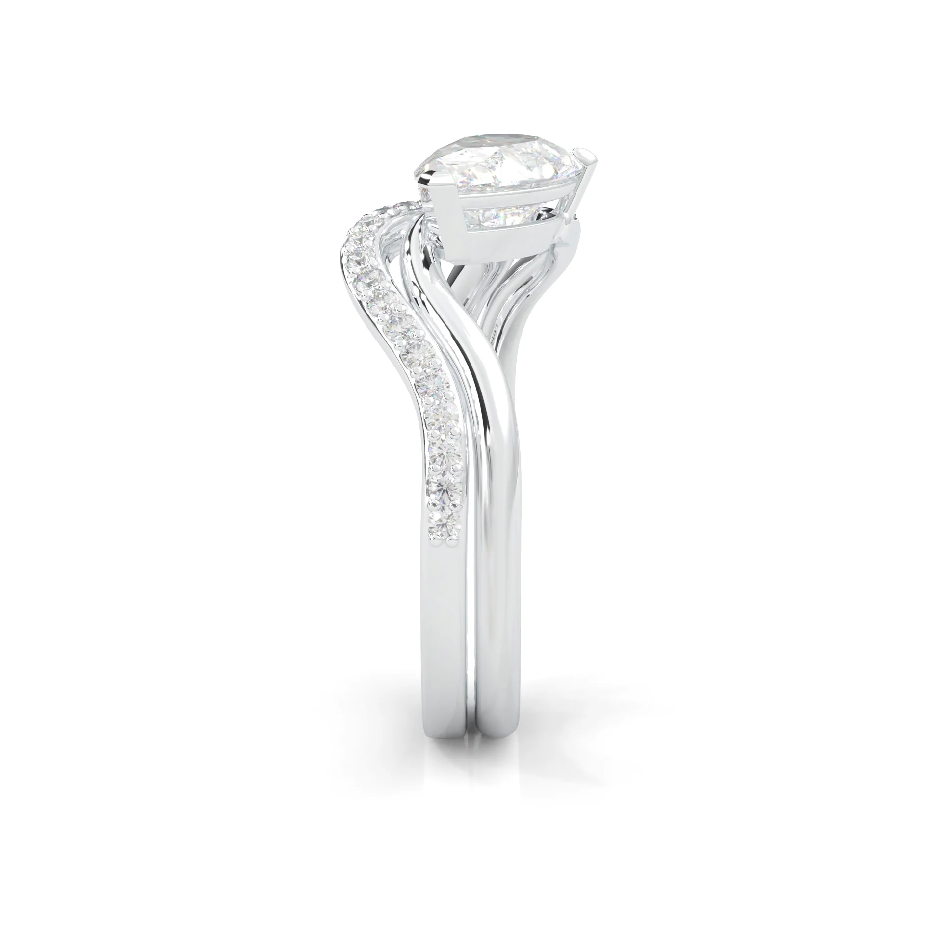 Serene Twist Lab-Grown Diamond Wedding Set (14k Solid Gold) - Image 4