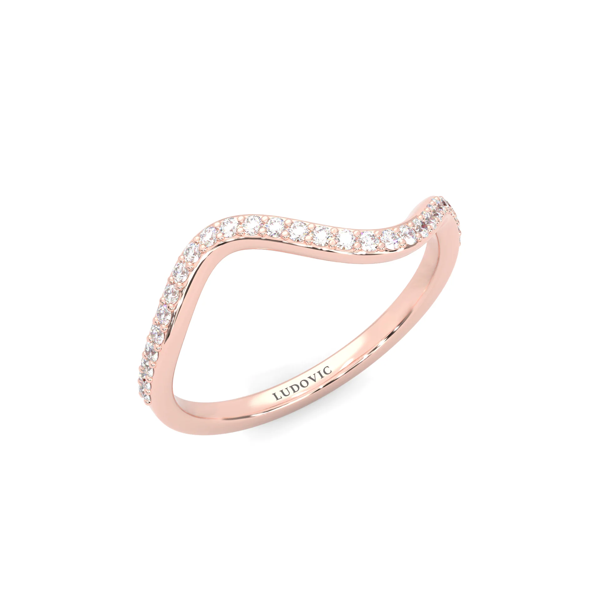 Serene Twist Moissanite Wedding Set (14k Solid Rose Gold) - Image 11