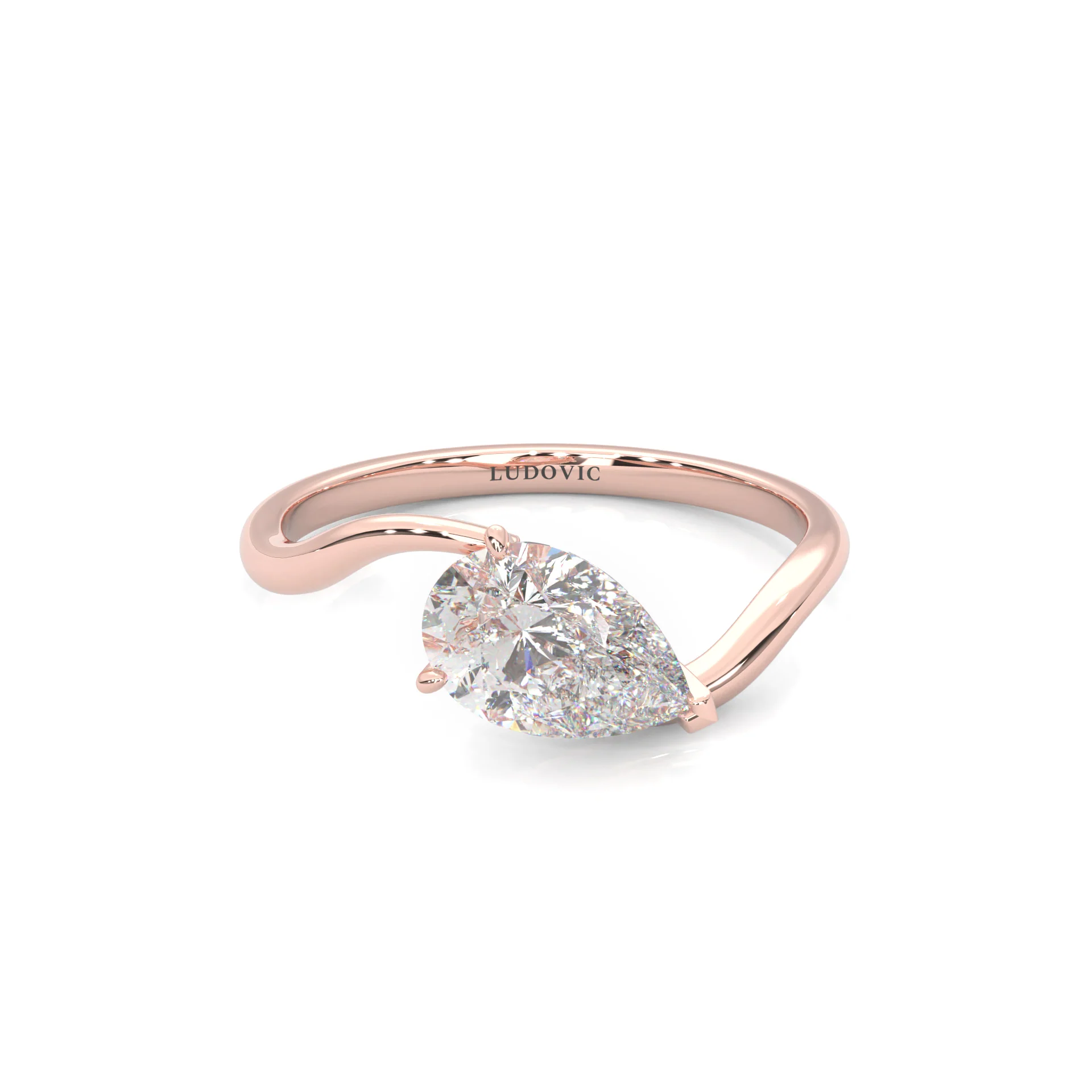 Serene Twist Moissanite Wedding Set (14k Solid Rose Gold) - Image 6