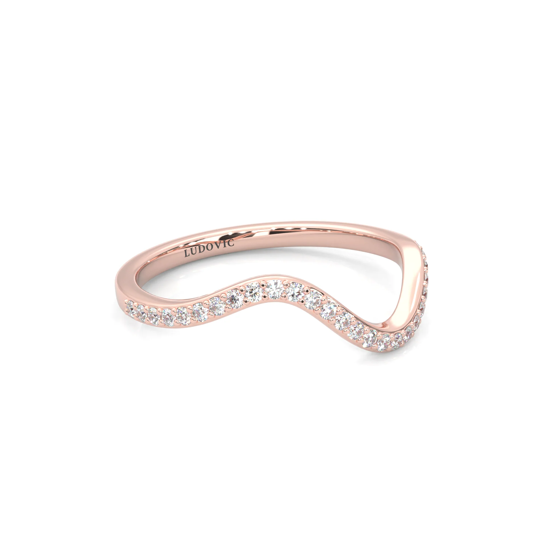 Serene Twist Moissanite Wedding Set (14k Solid Rose Gold) - Image 9