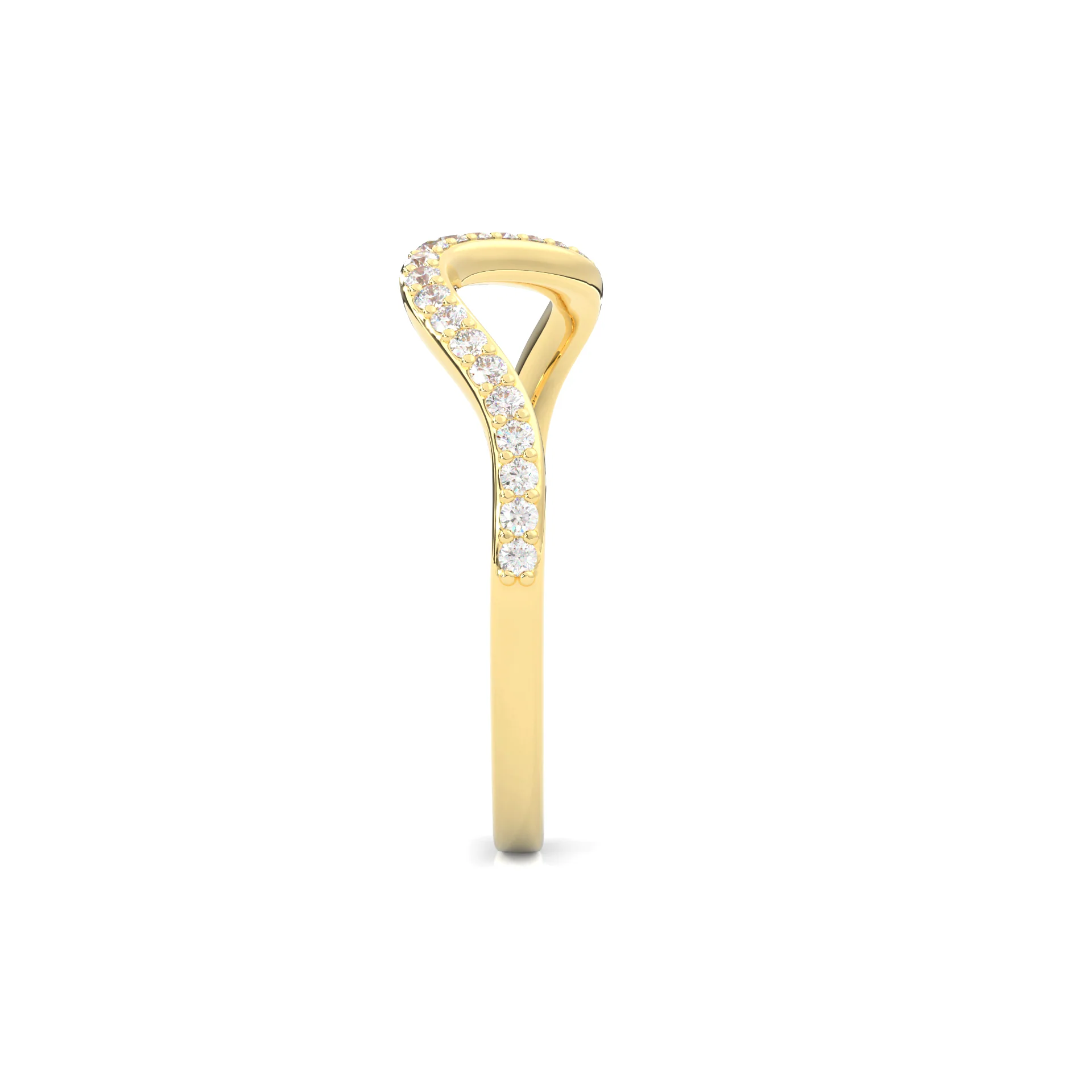 Serene Twist Moissanite Wedding Set (14k Solid Yellow Gold) - Image 10