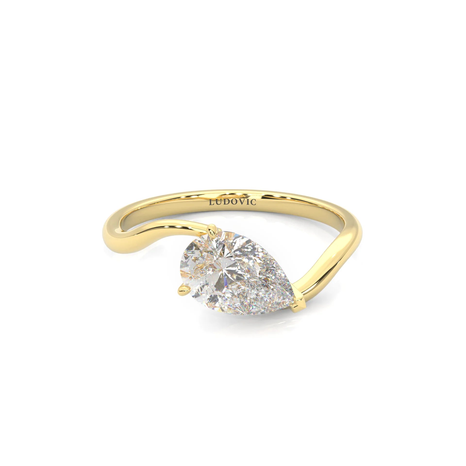 Serene Twist Moissanite Wedding Set (14k Solid Yellow Gold) - Image 6